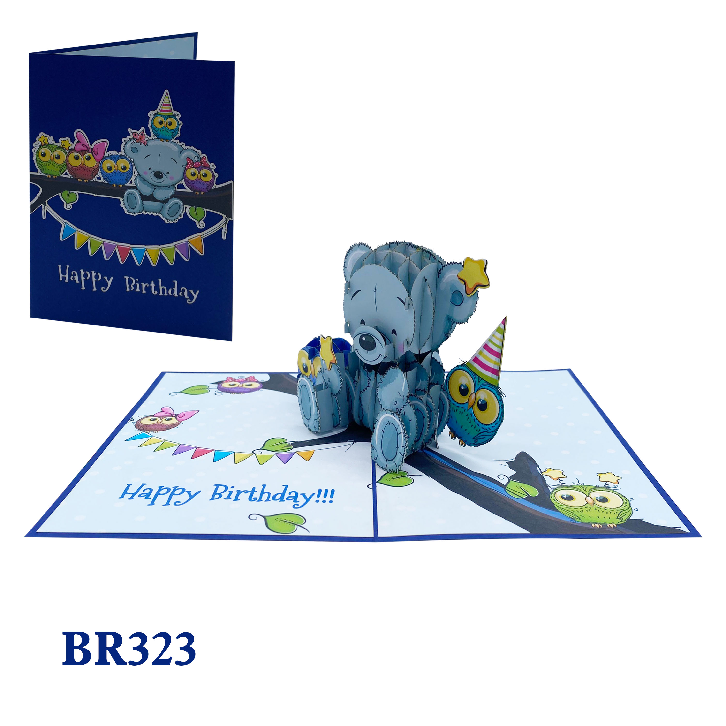 Happy Birthday Teddy Bear Pop Up Card