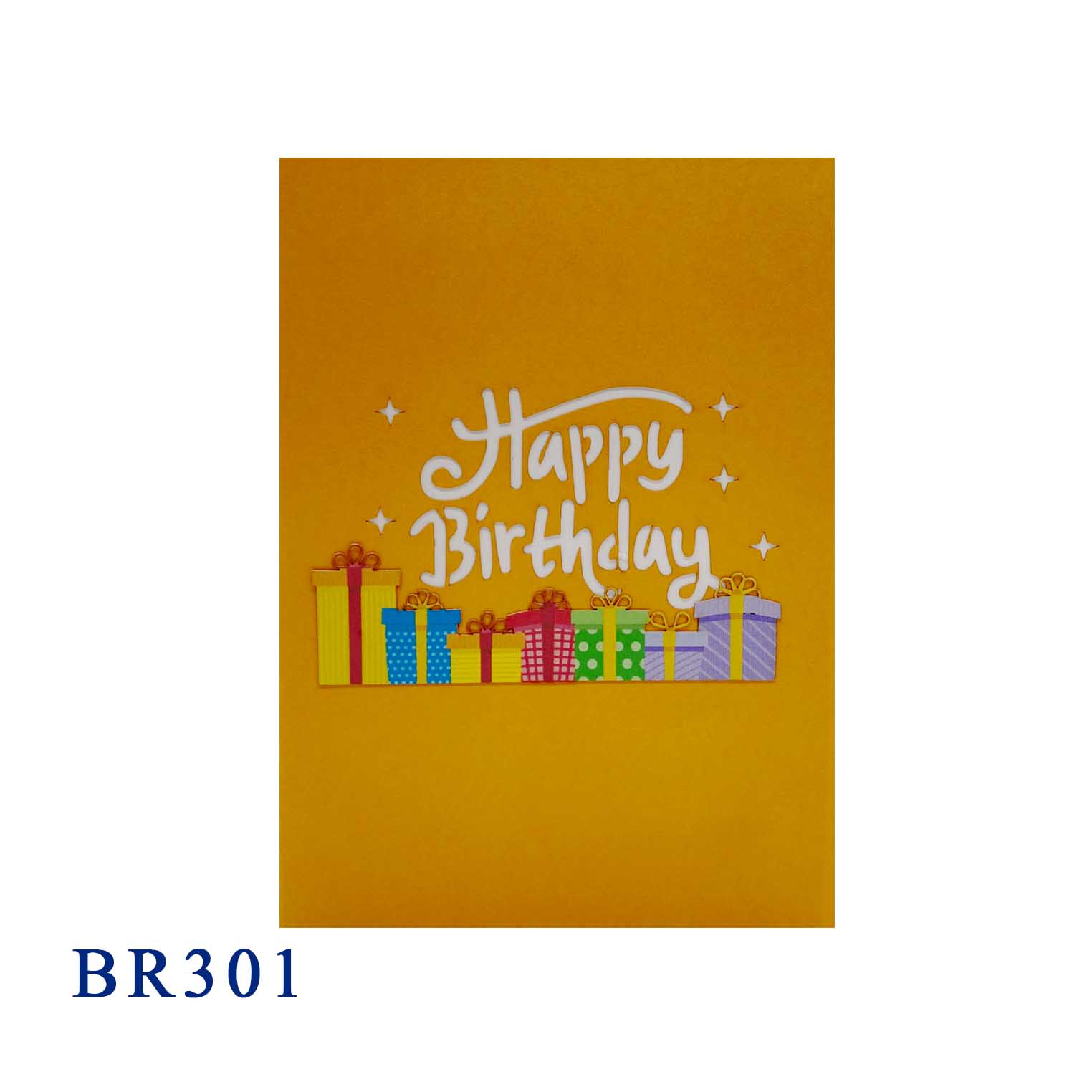 Happy Birthday Text Pop Up Card