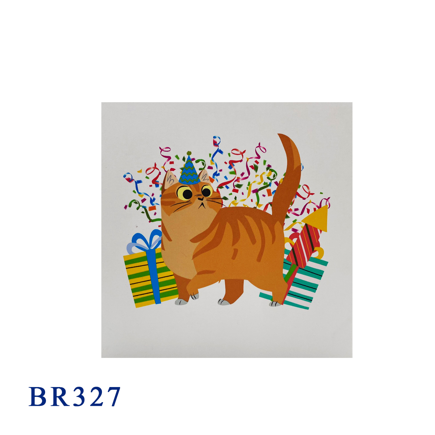 Happy Birthday Yellow Kitten Pop Up Card