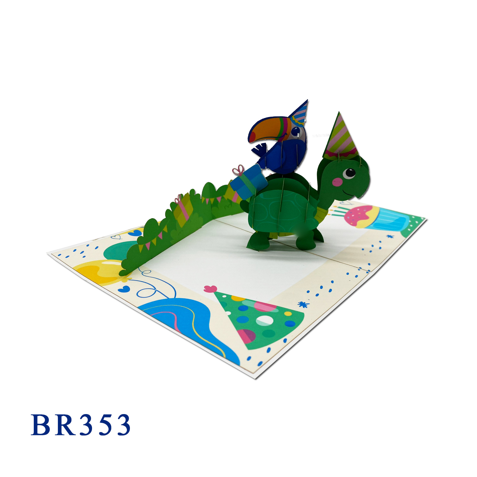 Happy Turtle Birthday Pop Up Card