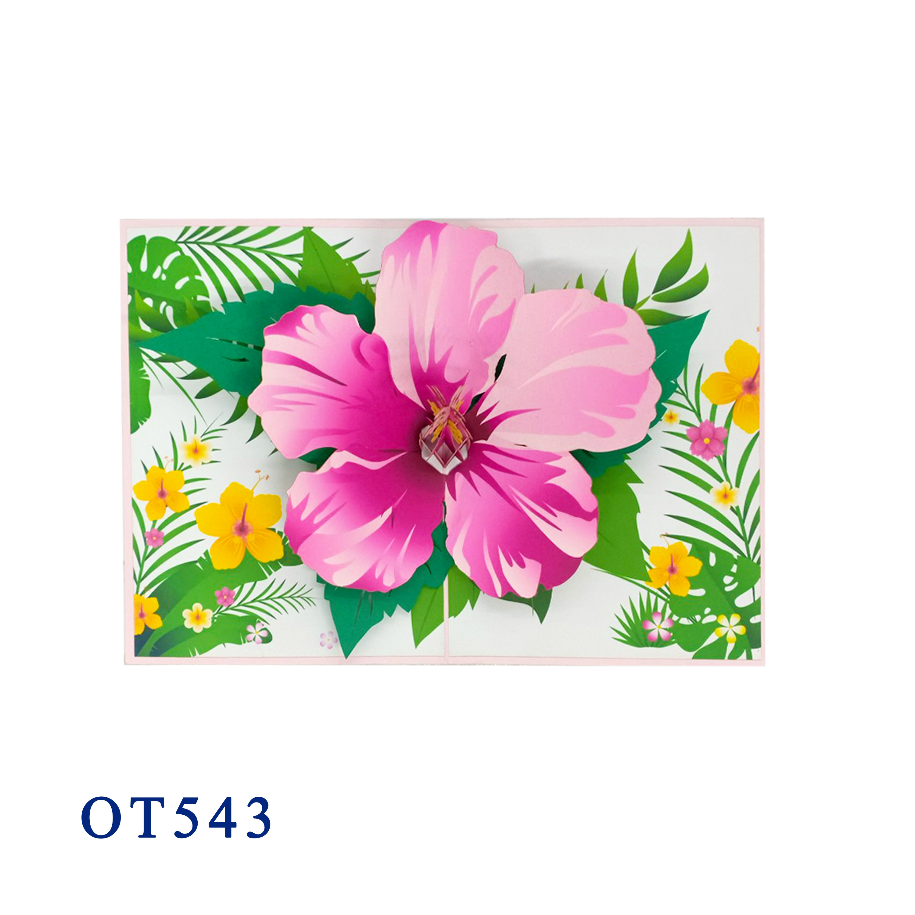 Hibiscus Bloom Pop Up Card