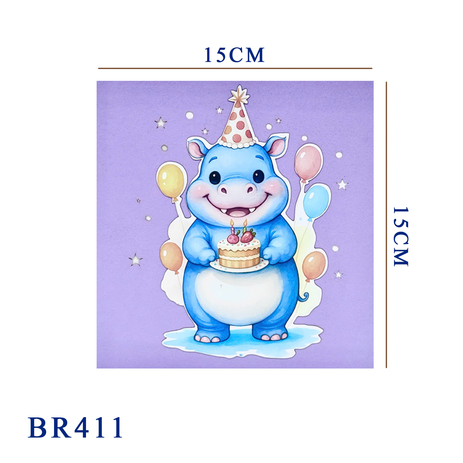 Hippo Birthday Pop-up Card