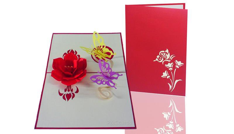 BUTTERLY & FLOWER 3D POP UP CARD