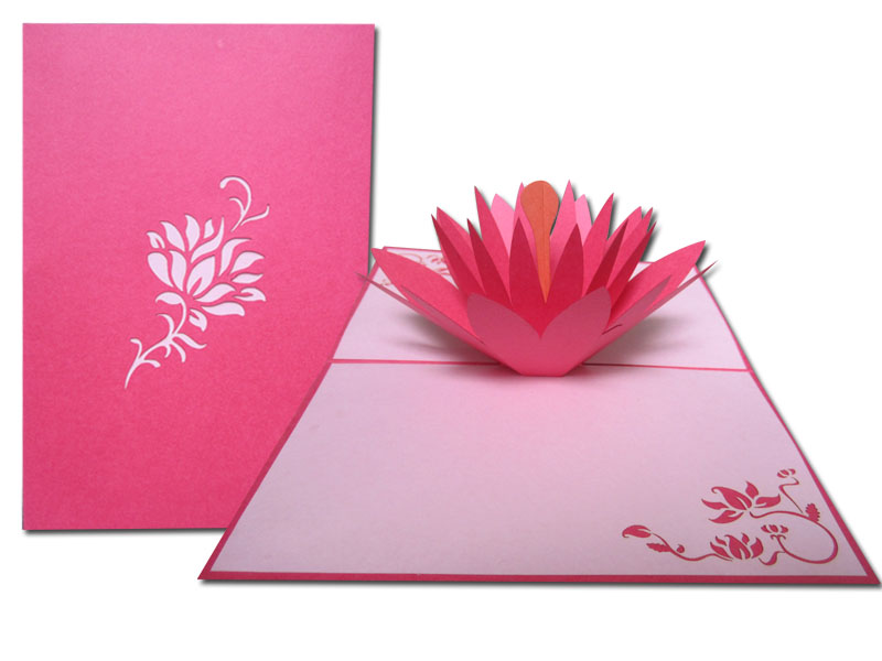 Water Lily Pop Up Card