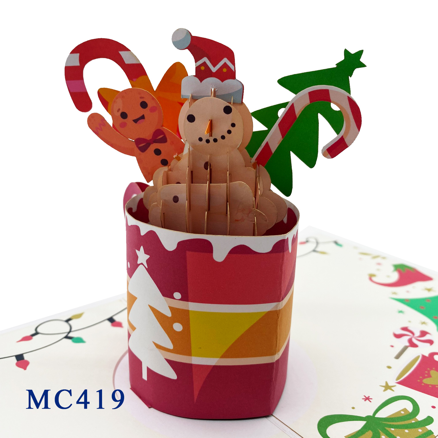 Hot Chocolate Cup Christmas Pop Up Card
