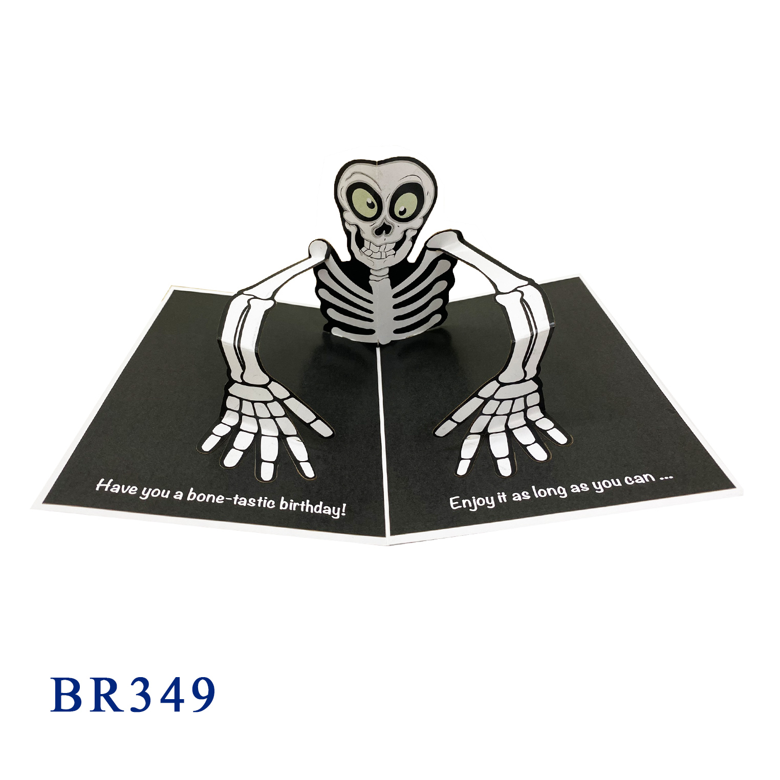 HPBD Skeleton Pop Up Card