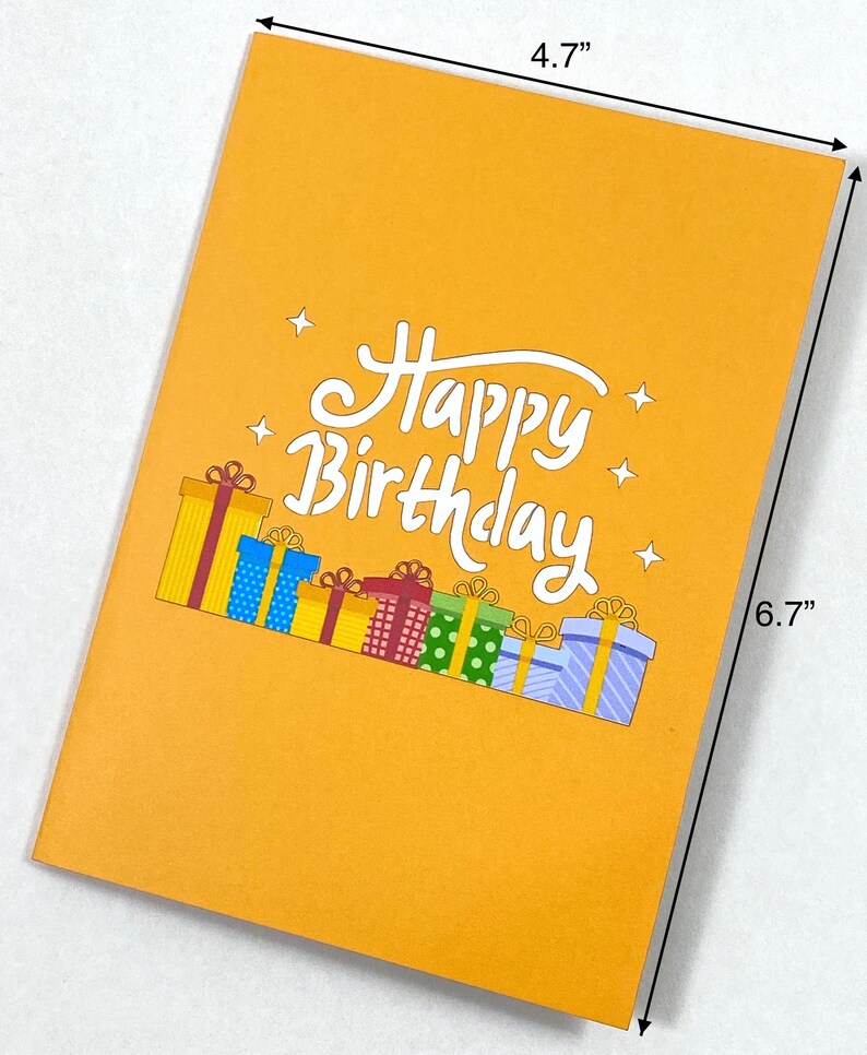Happy Birthday Text Pop Up Card