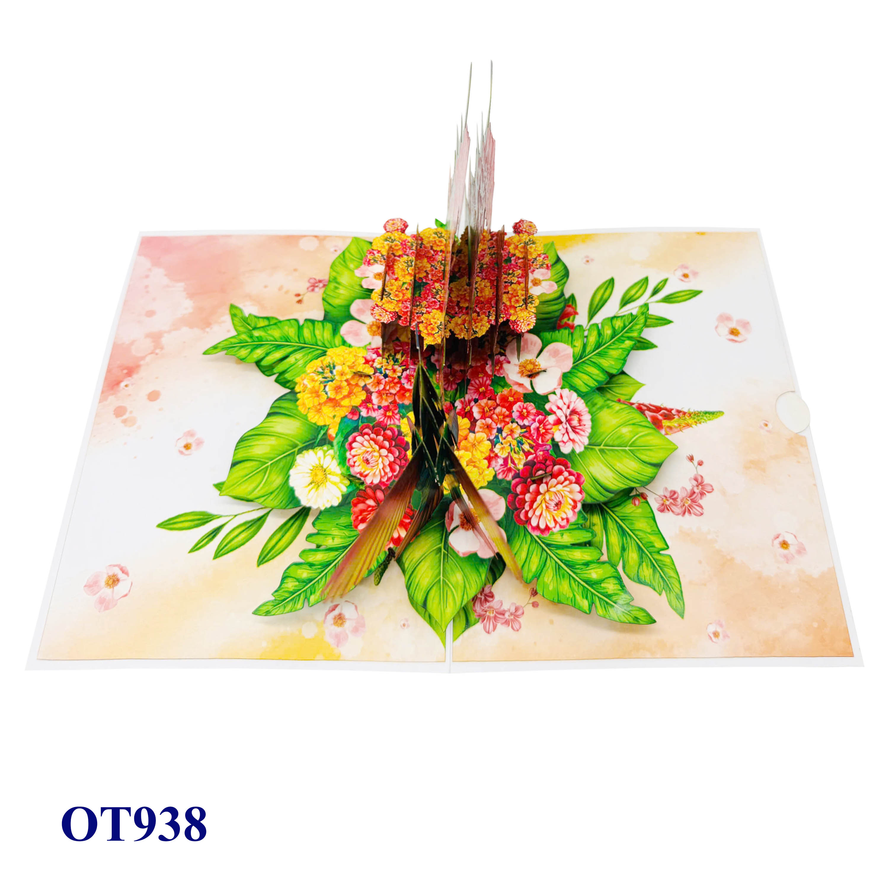 Hummingbird Orchids Pop Up Card