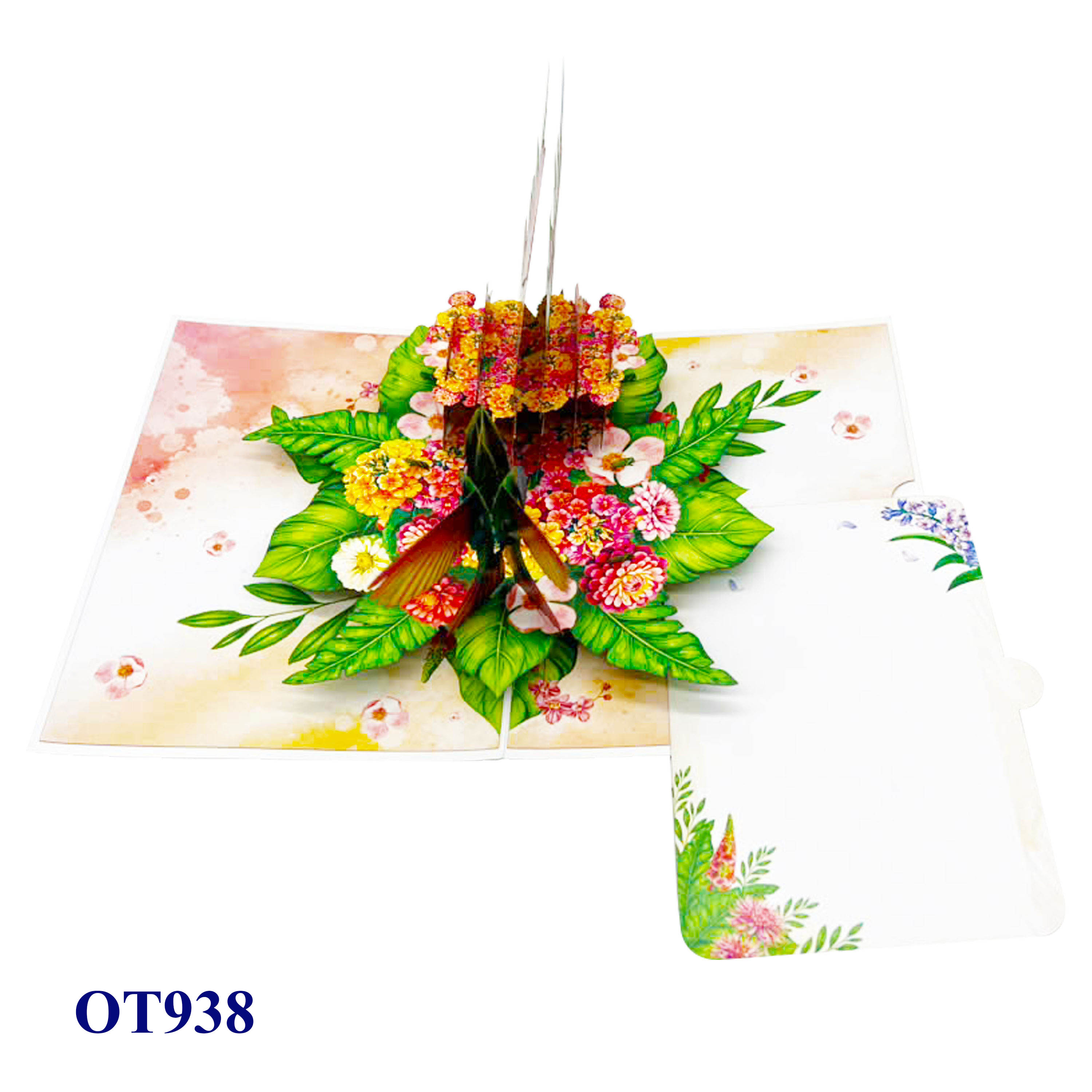 Hummingbird Orchids Pop Up Card