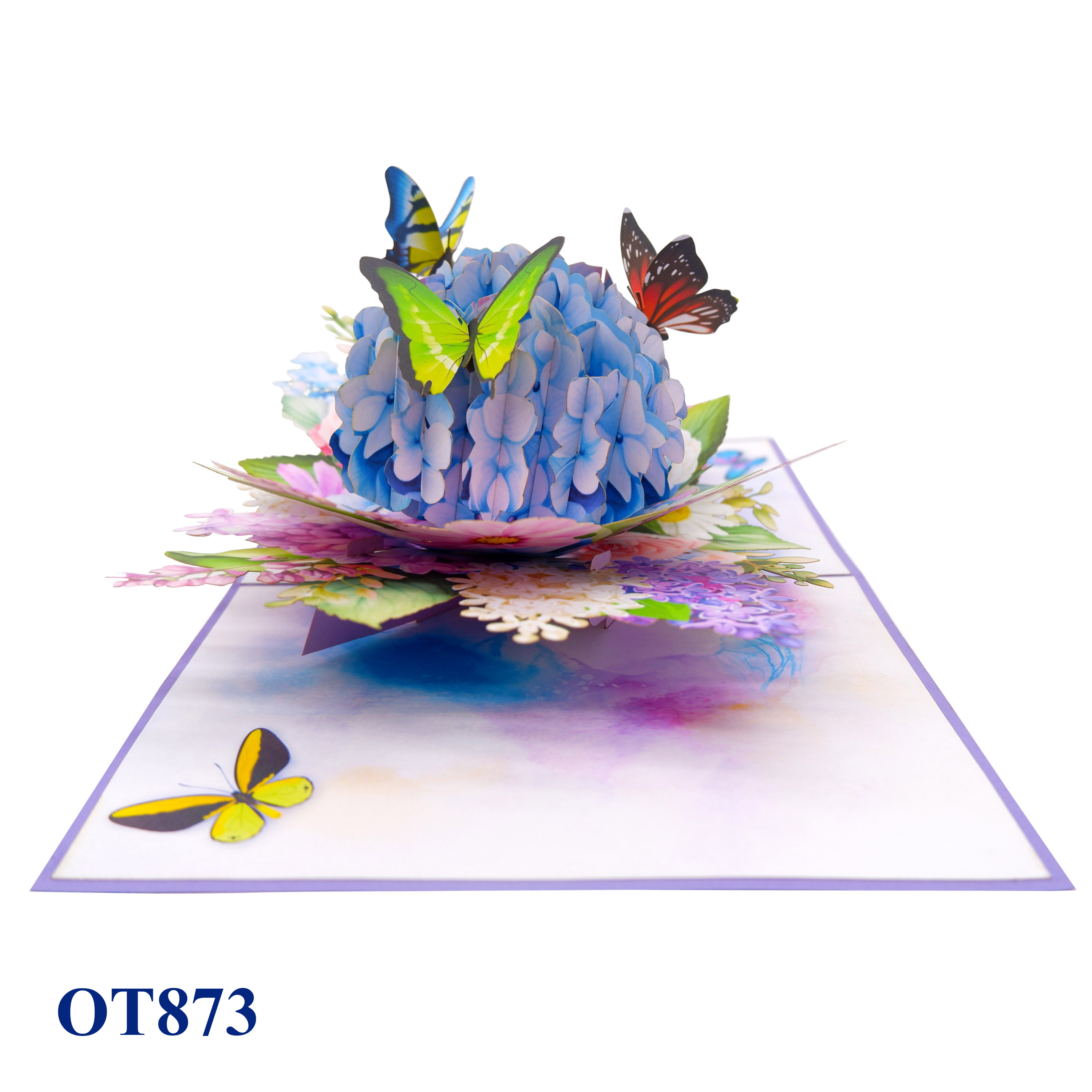 Hydrangea Pop Up Card