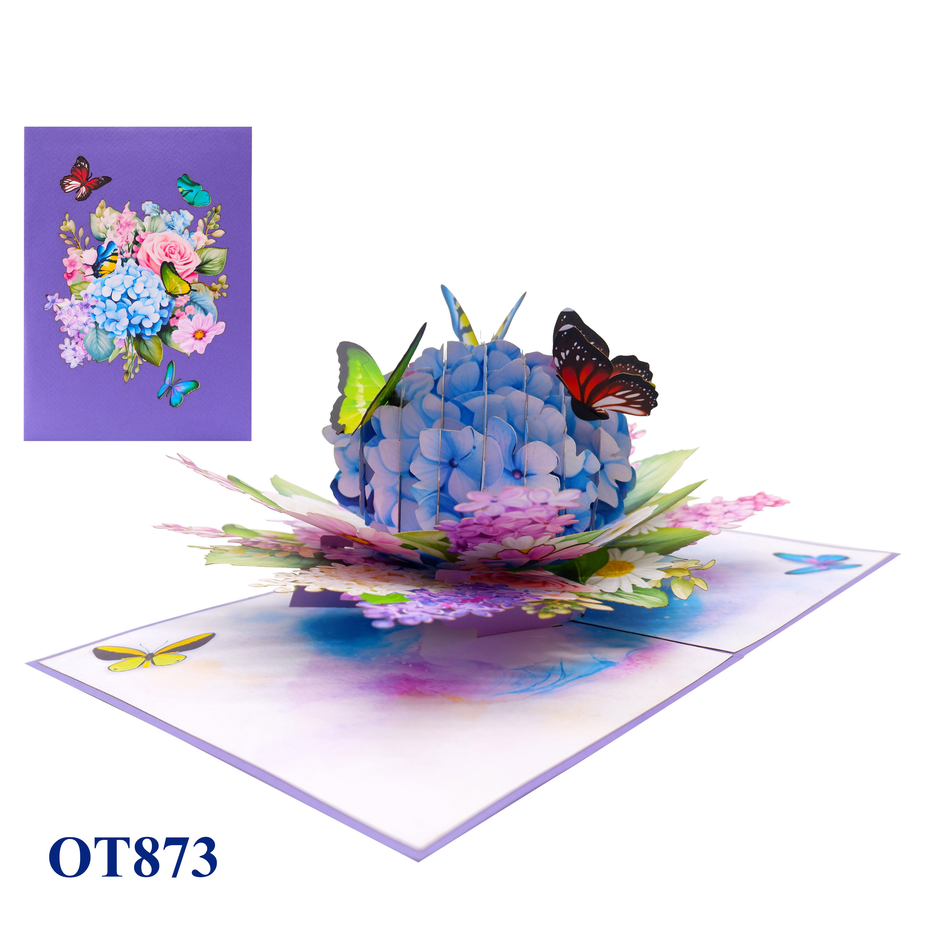 Hydrangea Pop Up Card