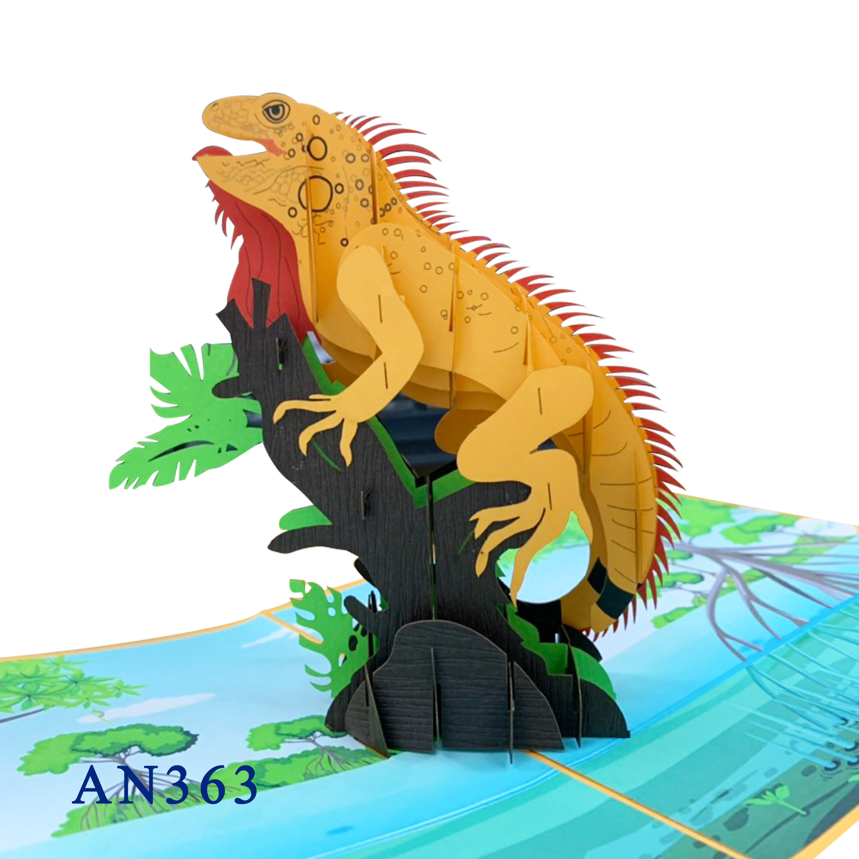 Iguana Pop Up Card