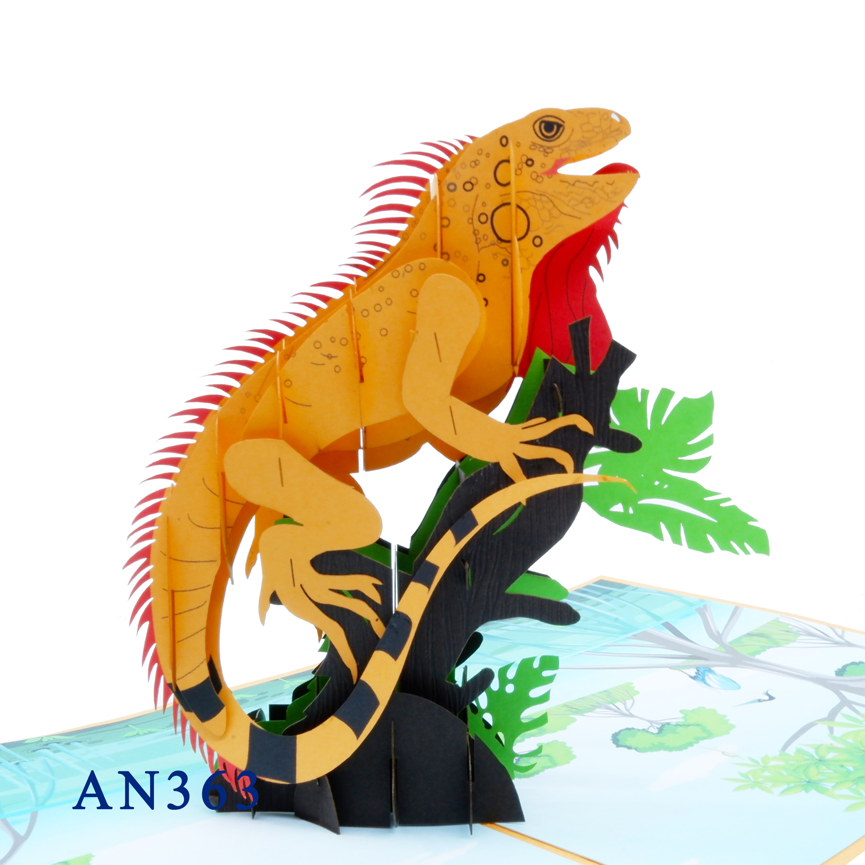 Iguana Pop Up Card