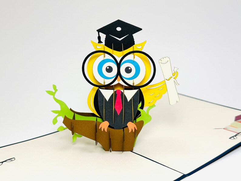 Graduated Owl Pop Up Card