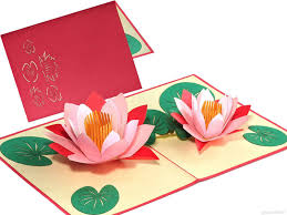 Lotus 3D Pop Up Card