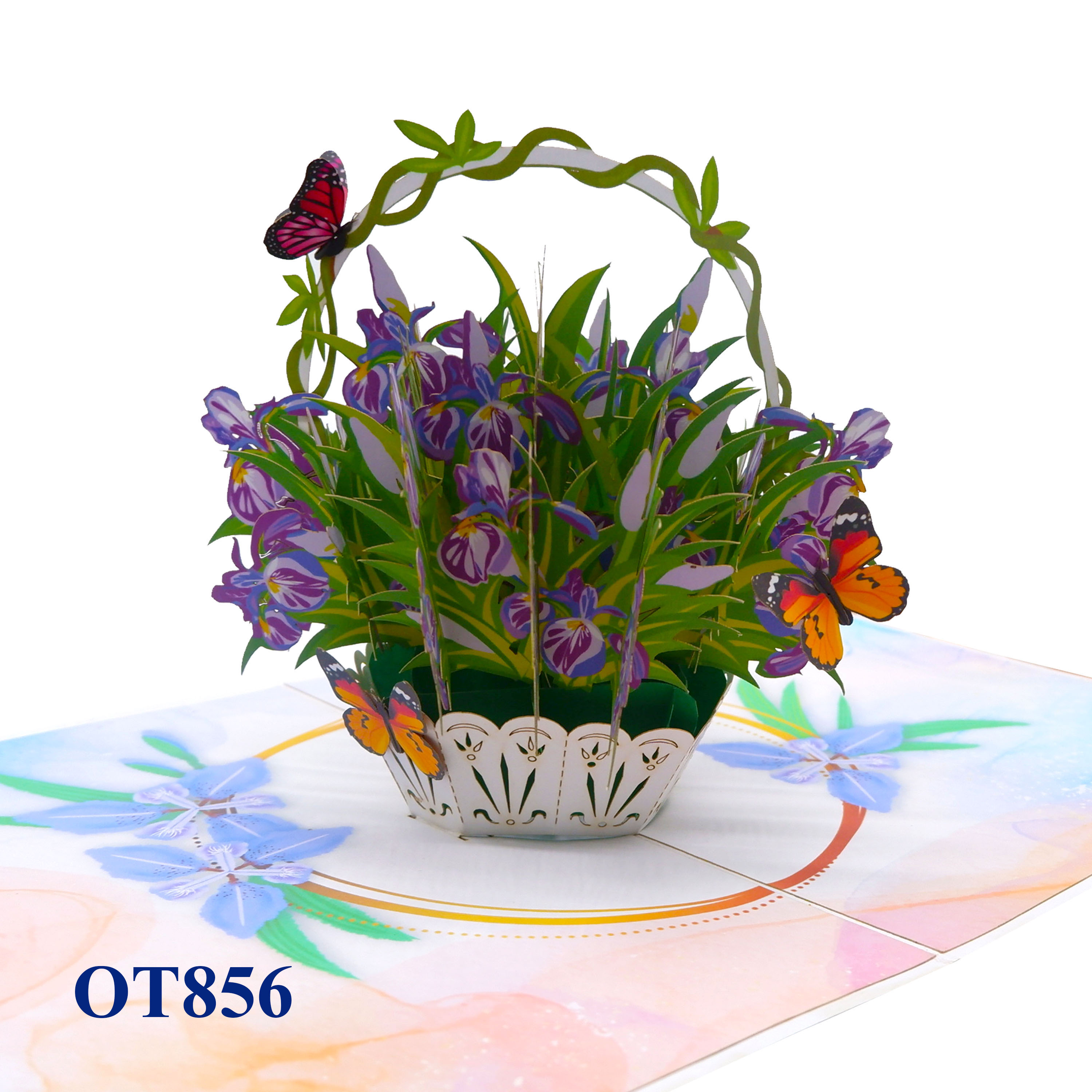 Iris Basket Pop Up Card