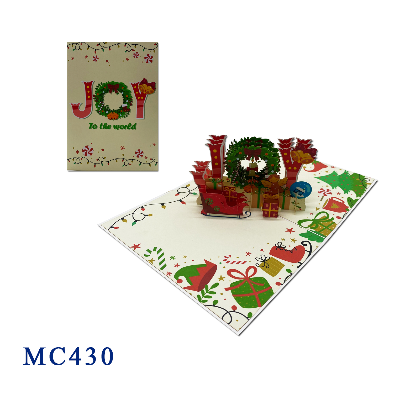 Christmas Joy Holiday Pop Up Card