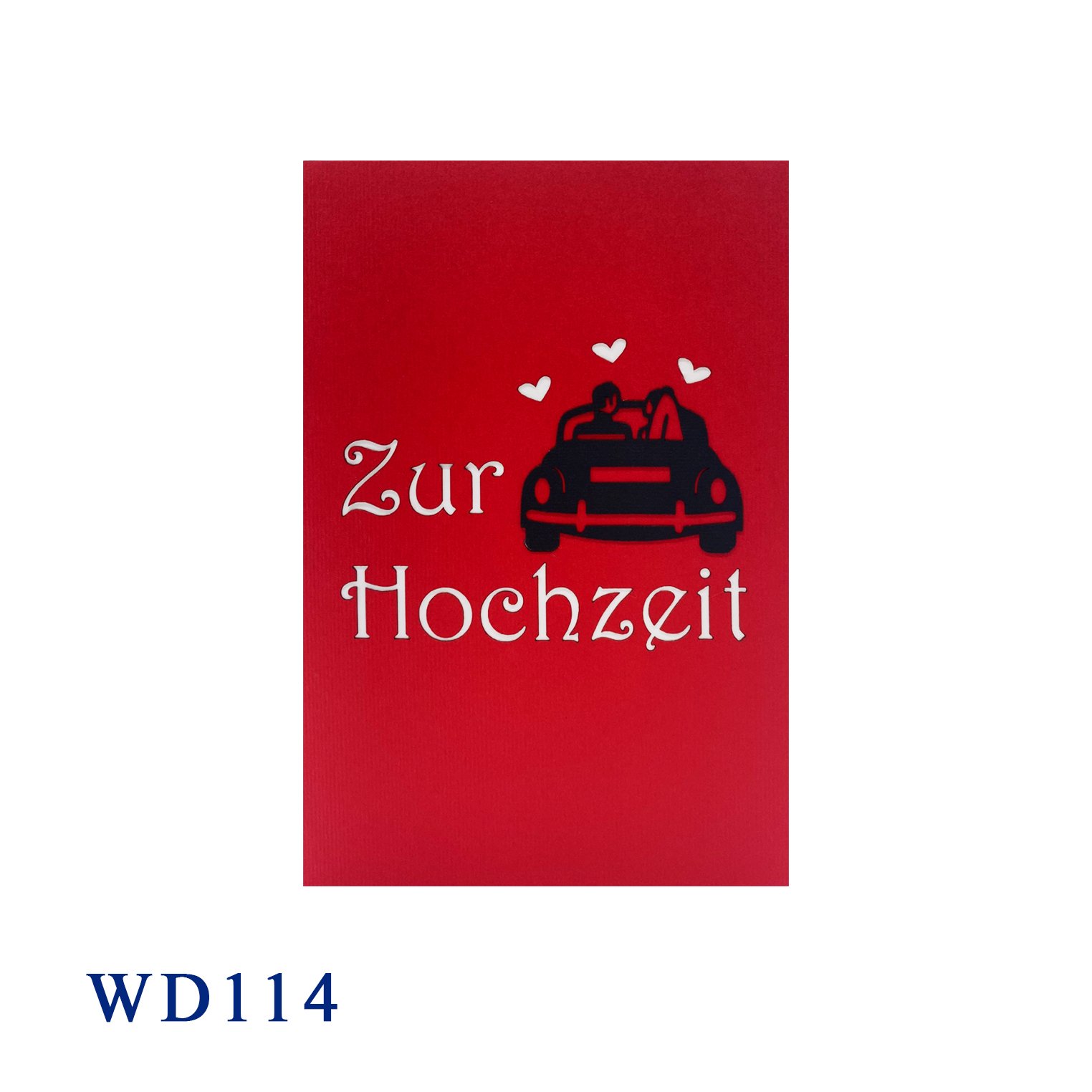 Just Marriage Car Pop Up Card