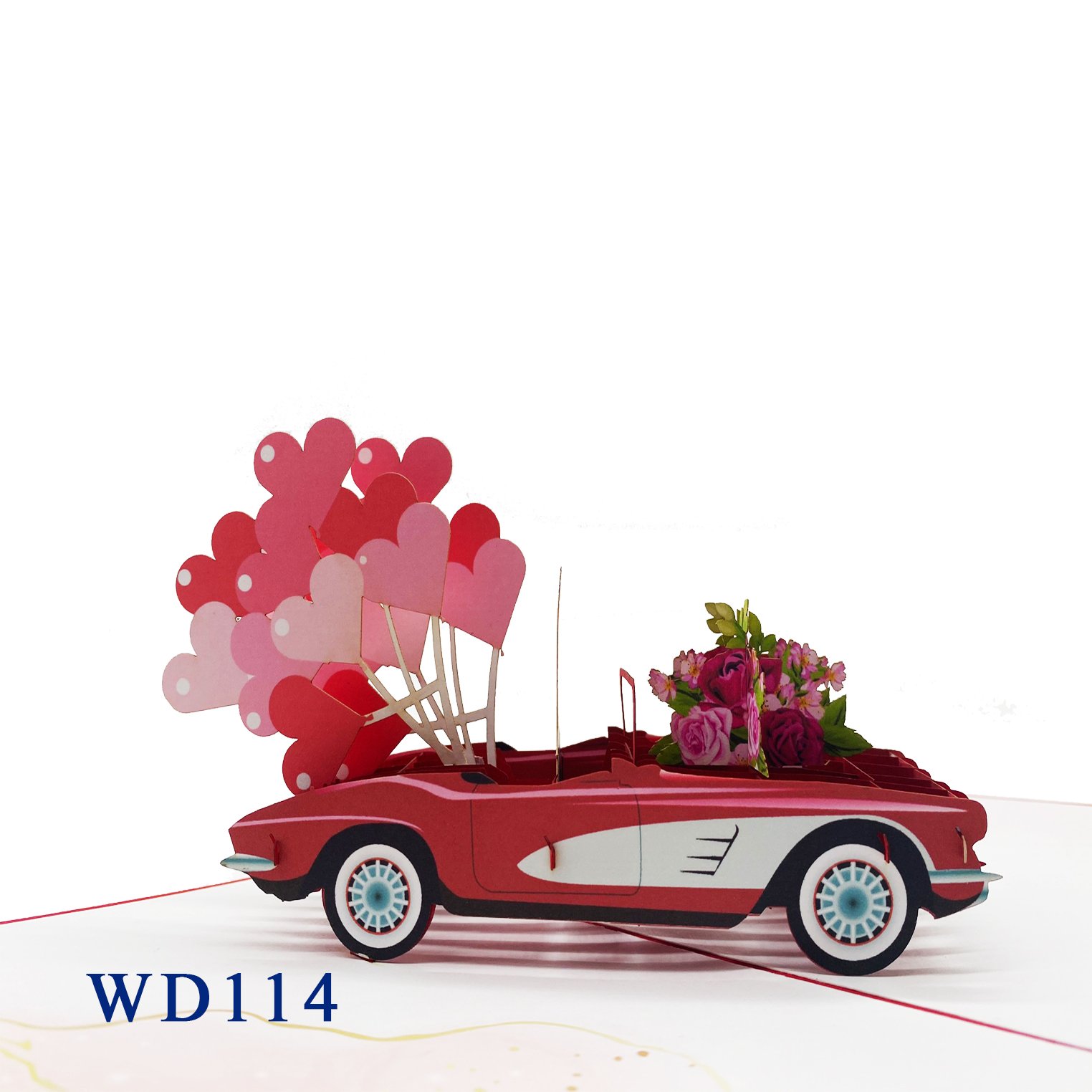 Just Marriage Car Pop Up Card