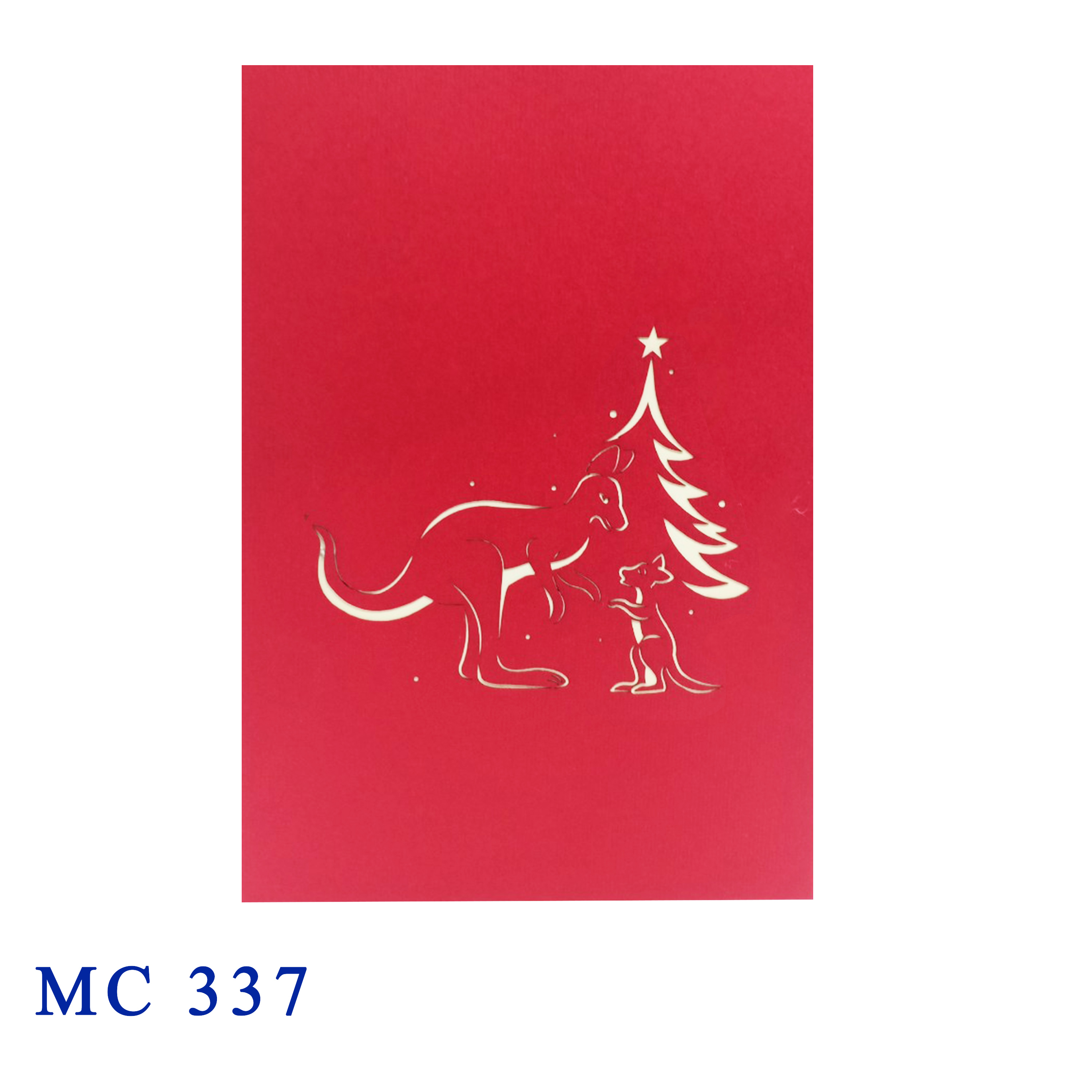 Kangaroo Noel Pop Up Card