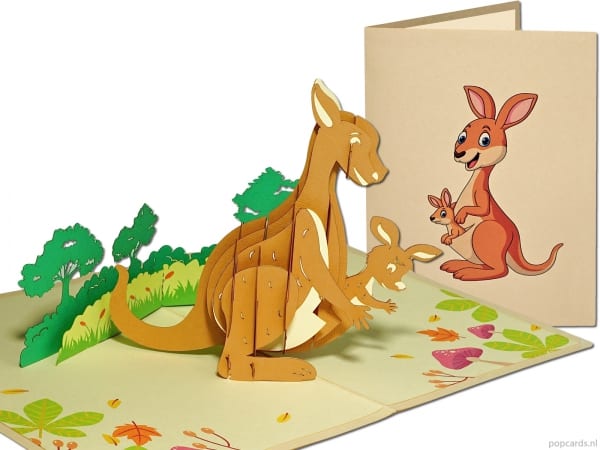 Kangaroo Pop Up Card