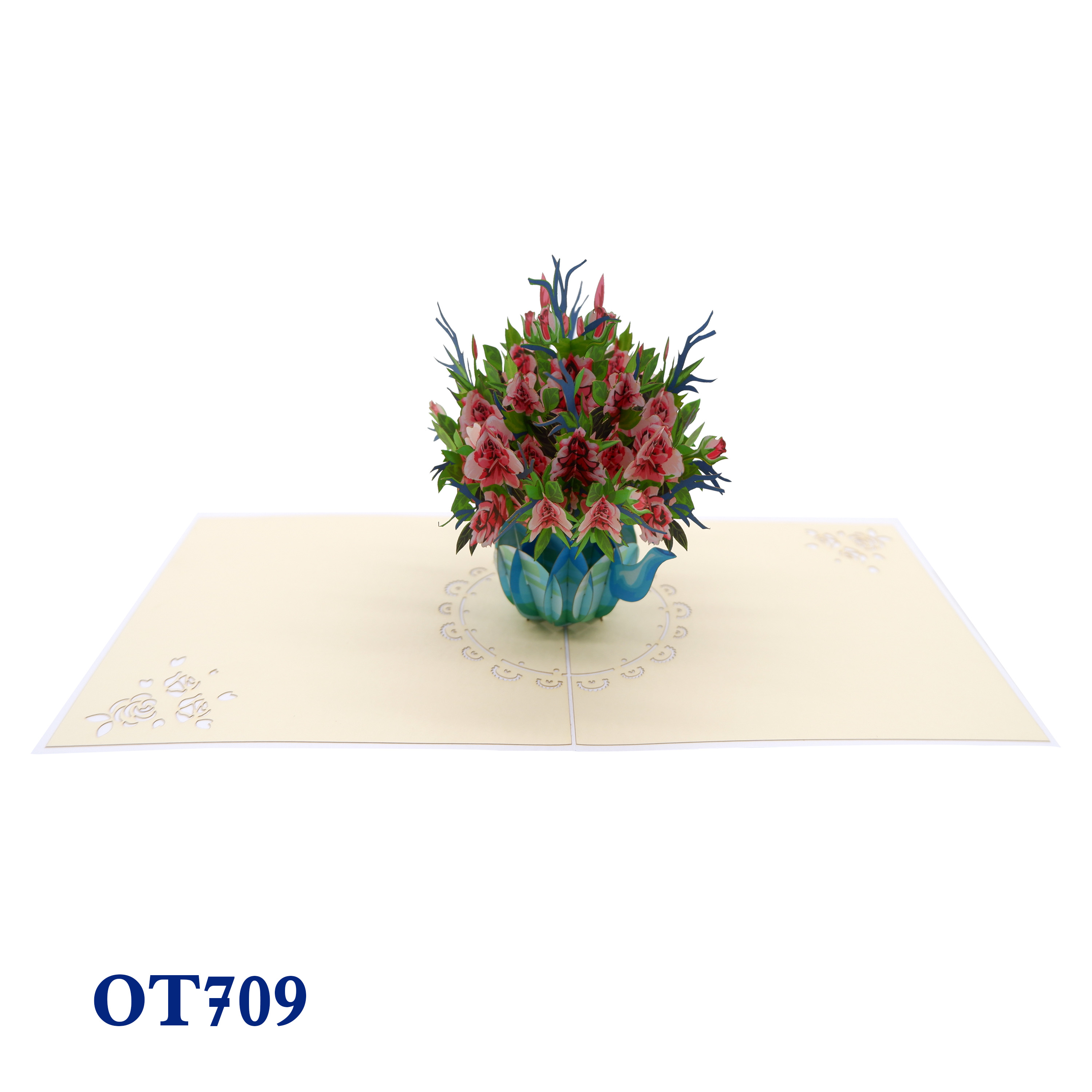 Kettle Flowers Pop Up Card