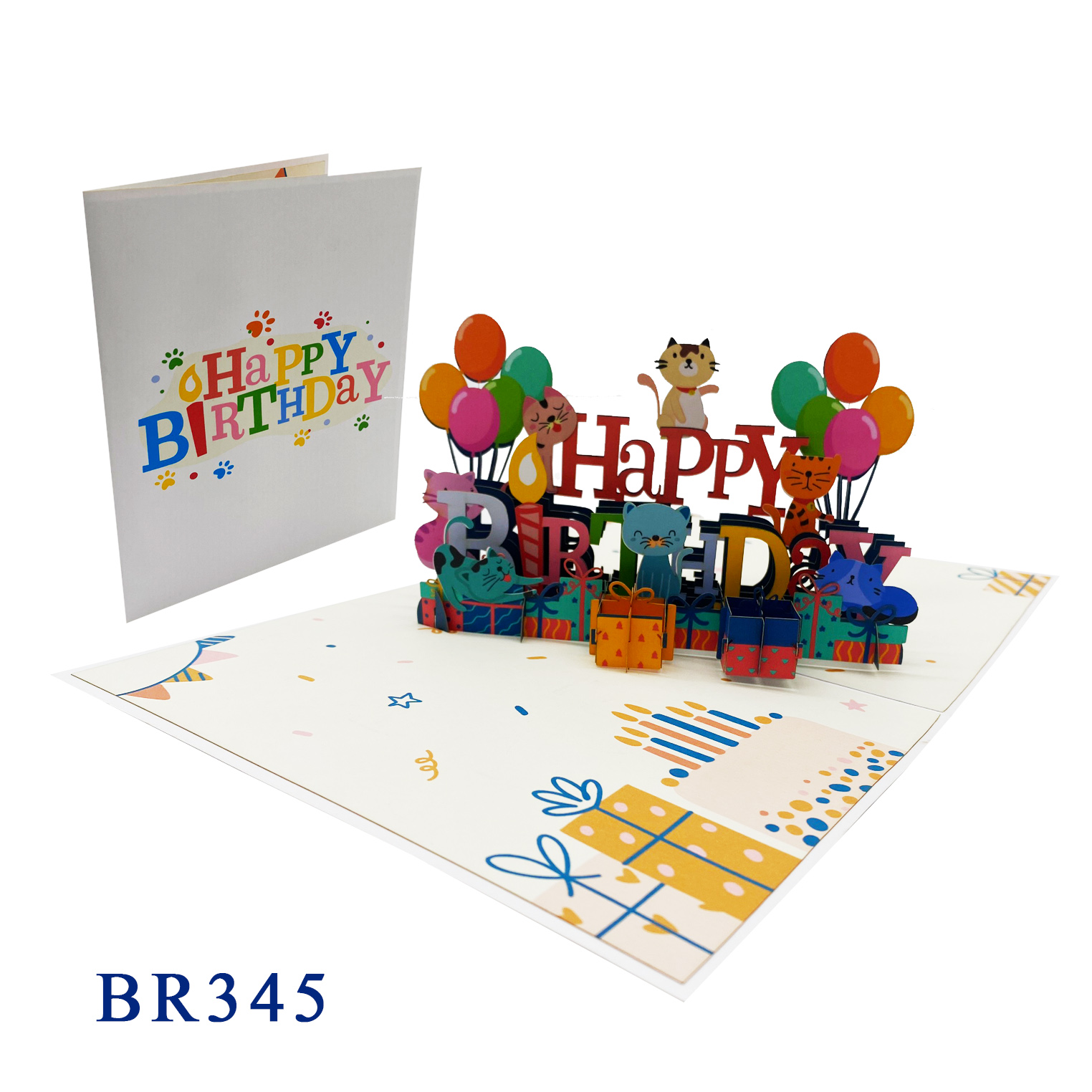 Birthday Cats Pop Up Card