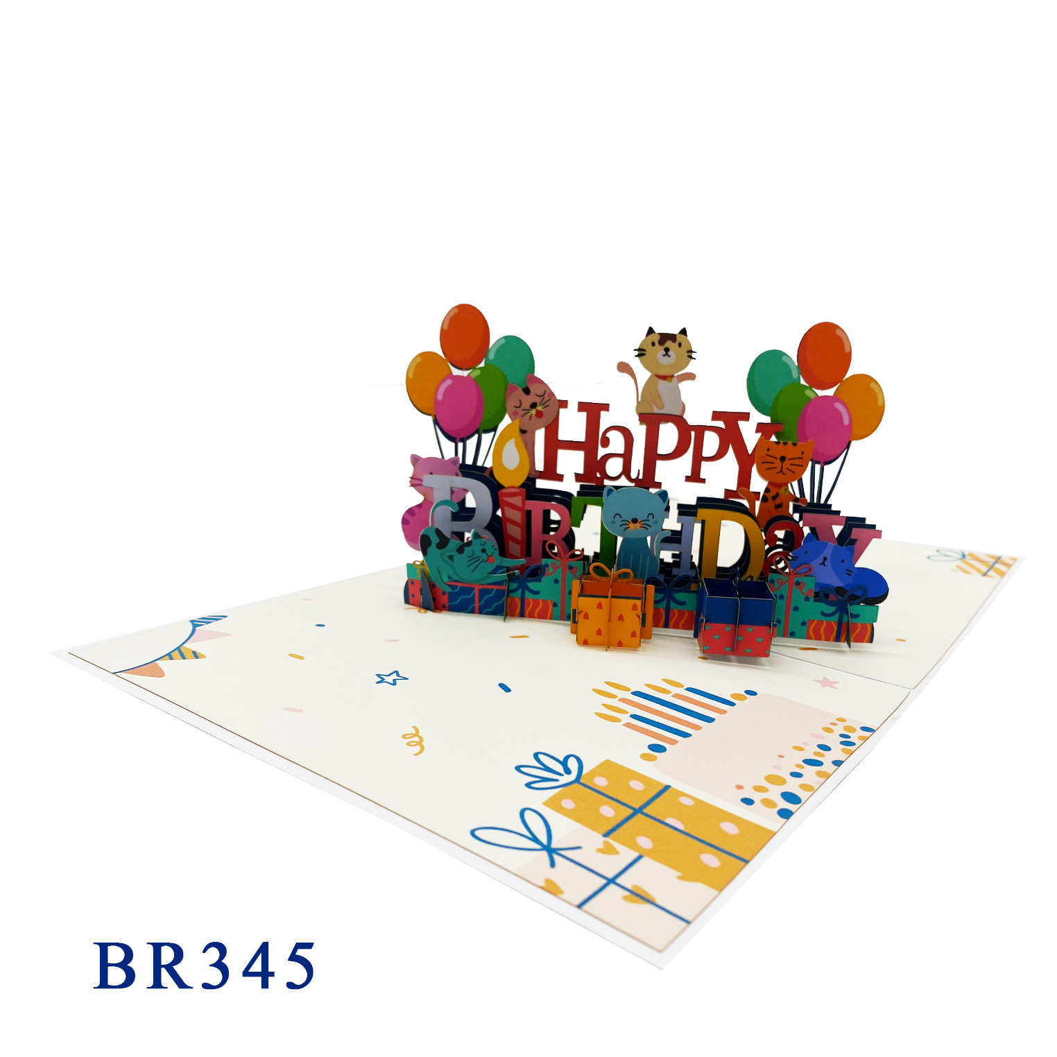 Birthday Cats Pop Up Card
