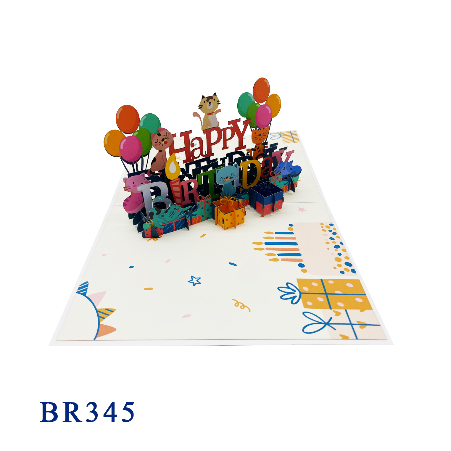 Birthday Cats Pop Up Card