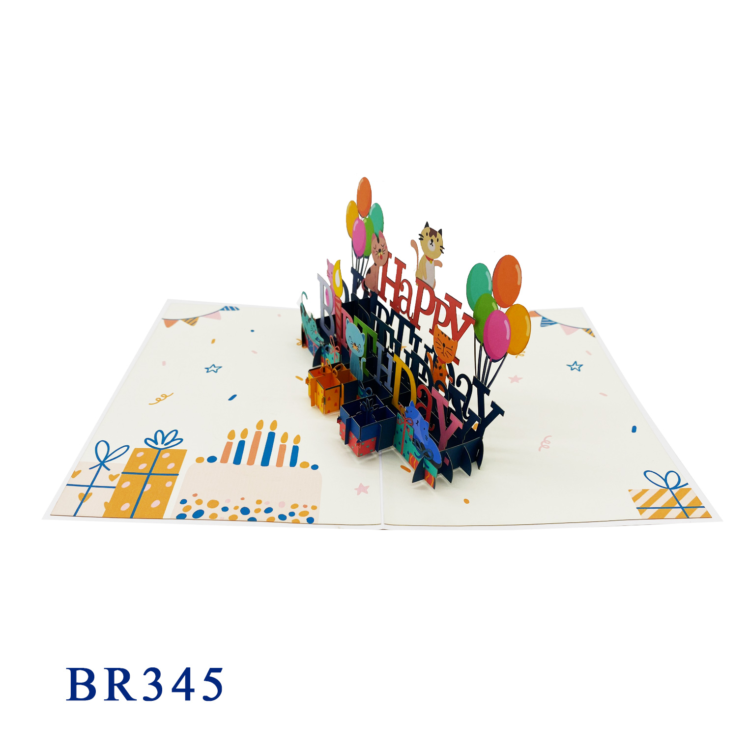 Birthday Cats Pop Up Card