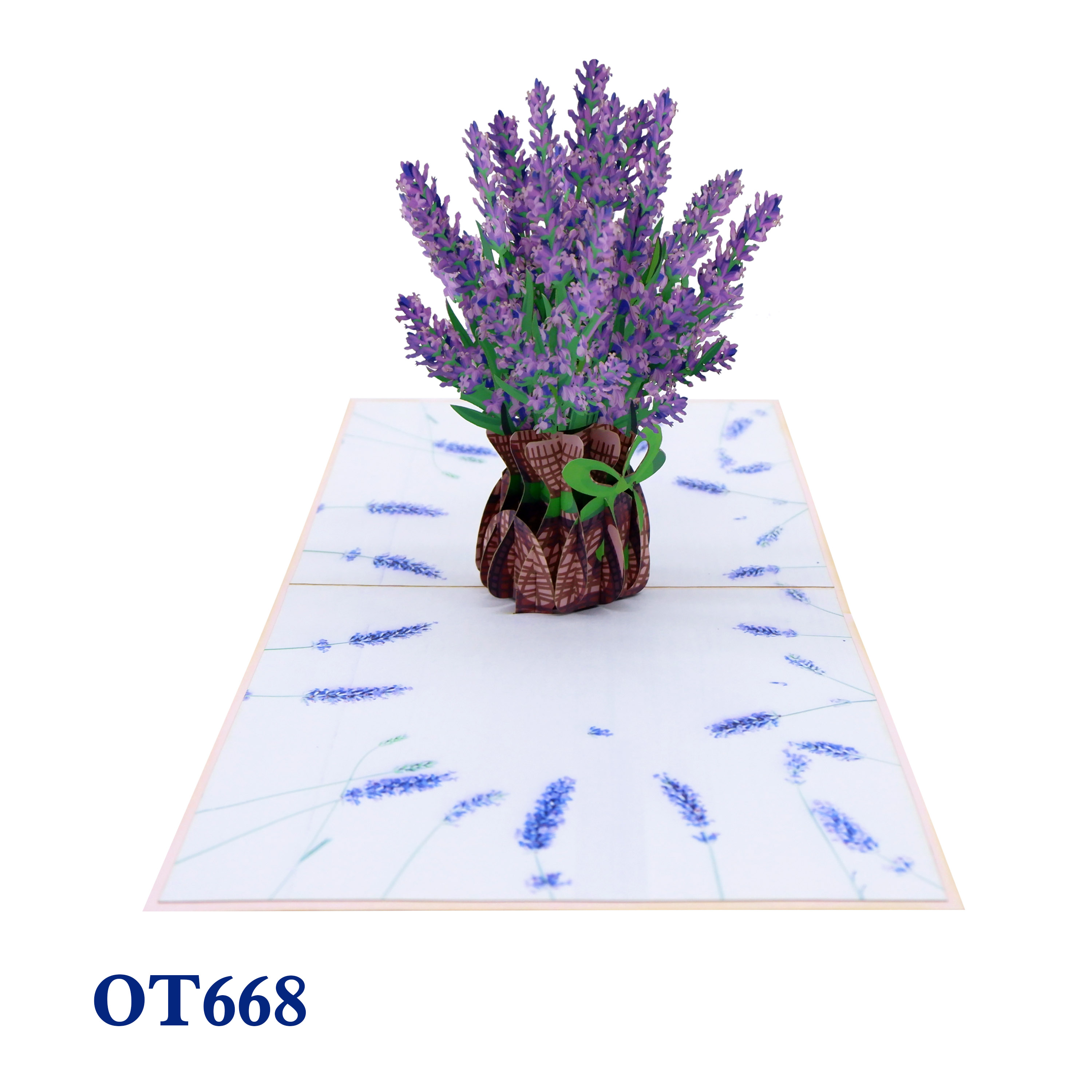 Lavender Bouquet Pop Up Card