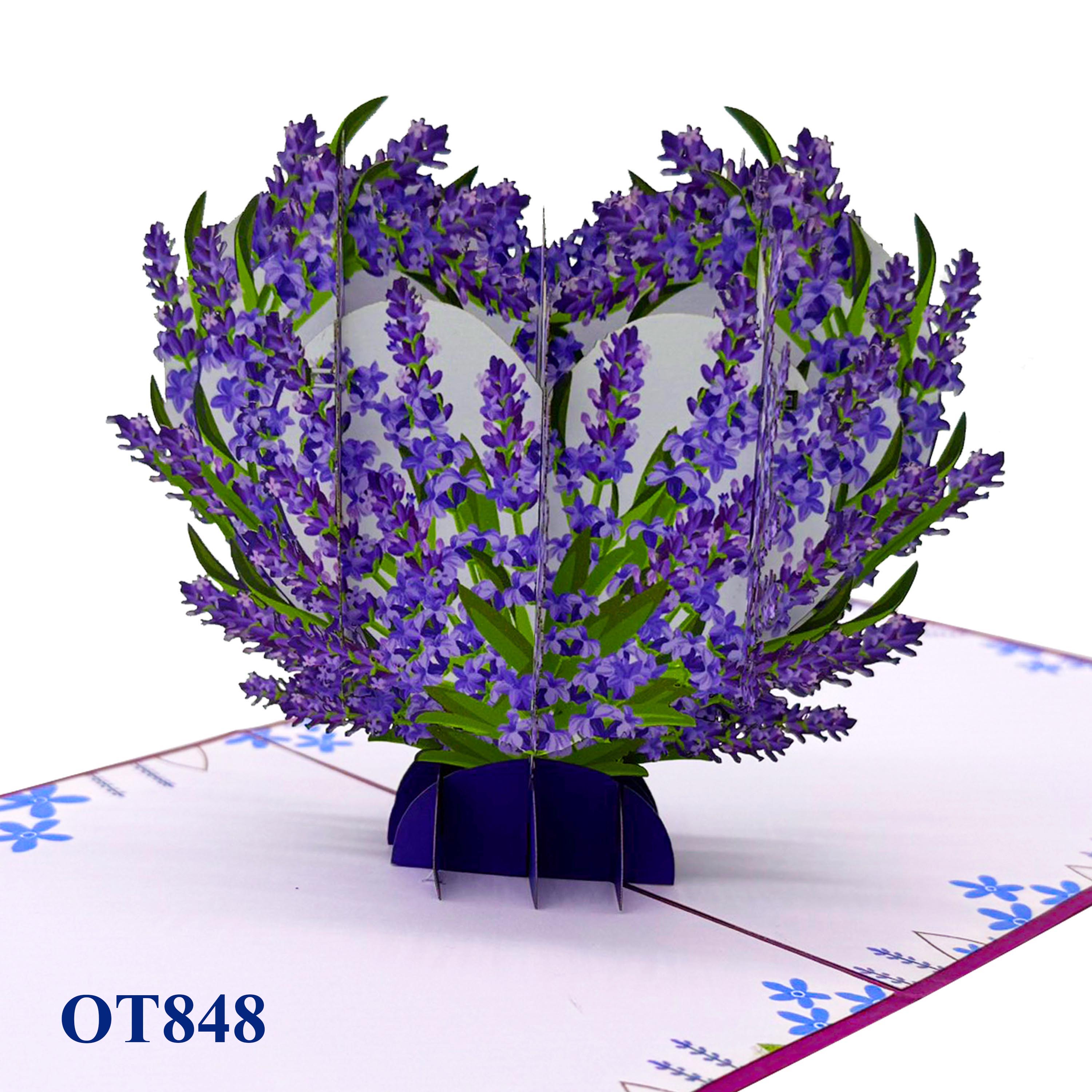 Lavender Heart Pop Up Card