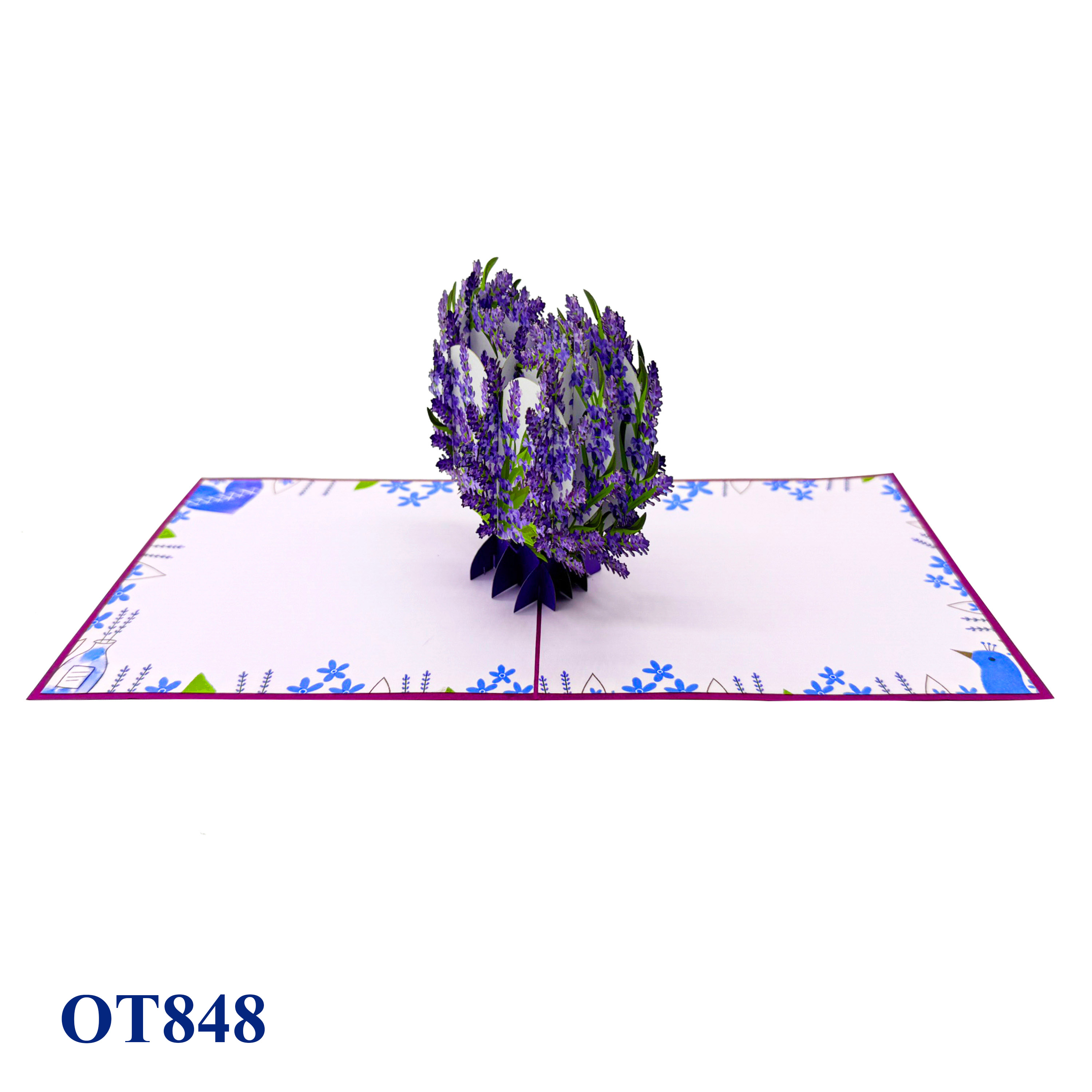 Lavender Heart Pop Up Card