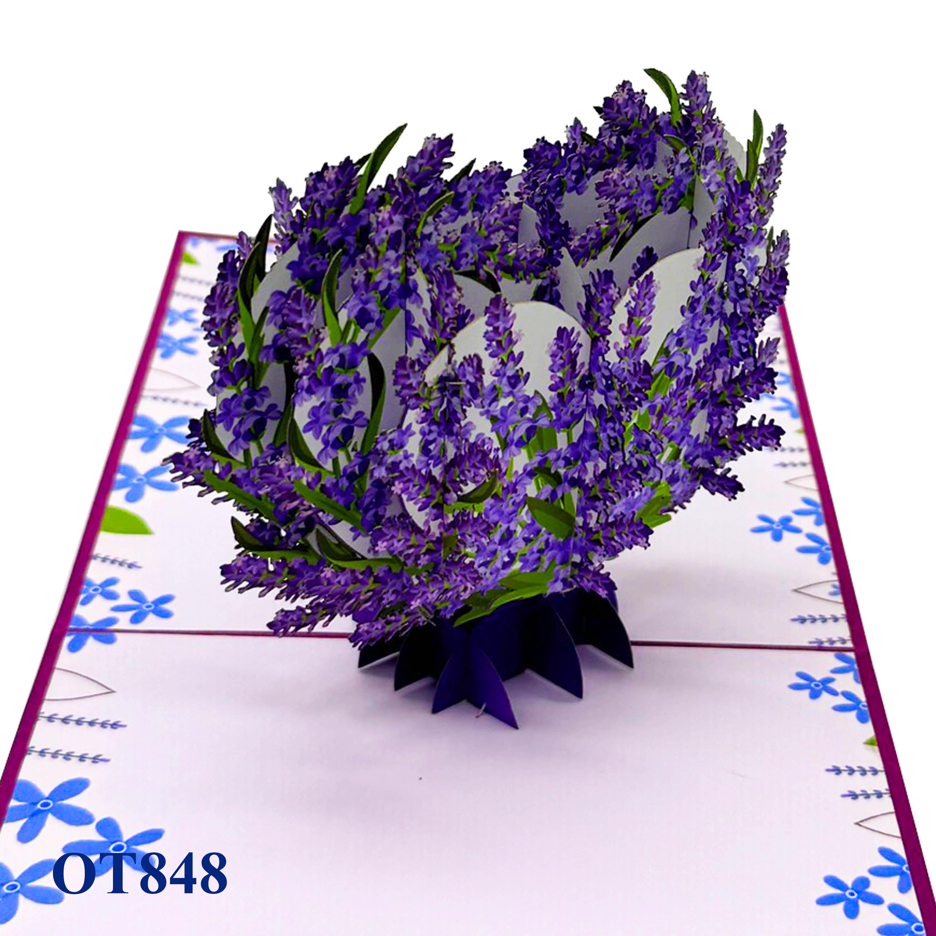 Lavender Heart Pop Up Card