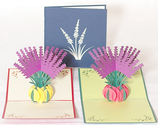 LAVENDER POP UP 3D CARD