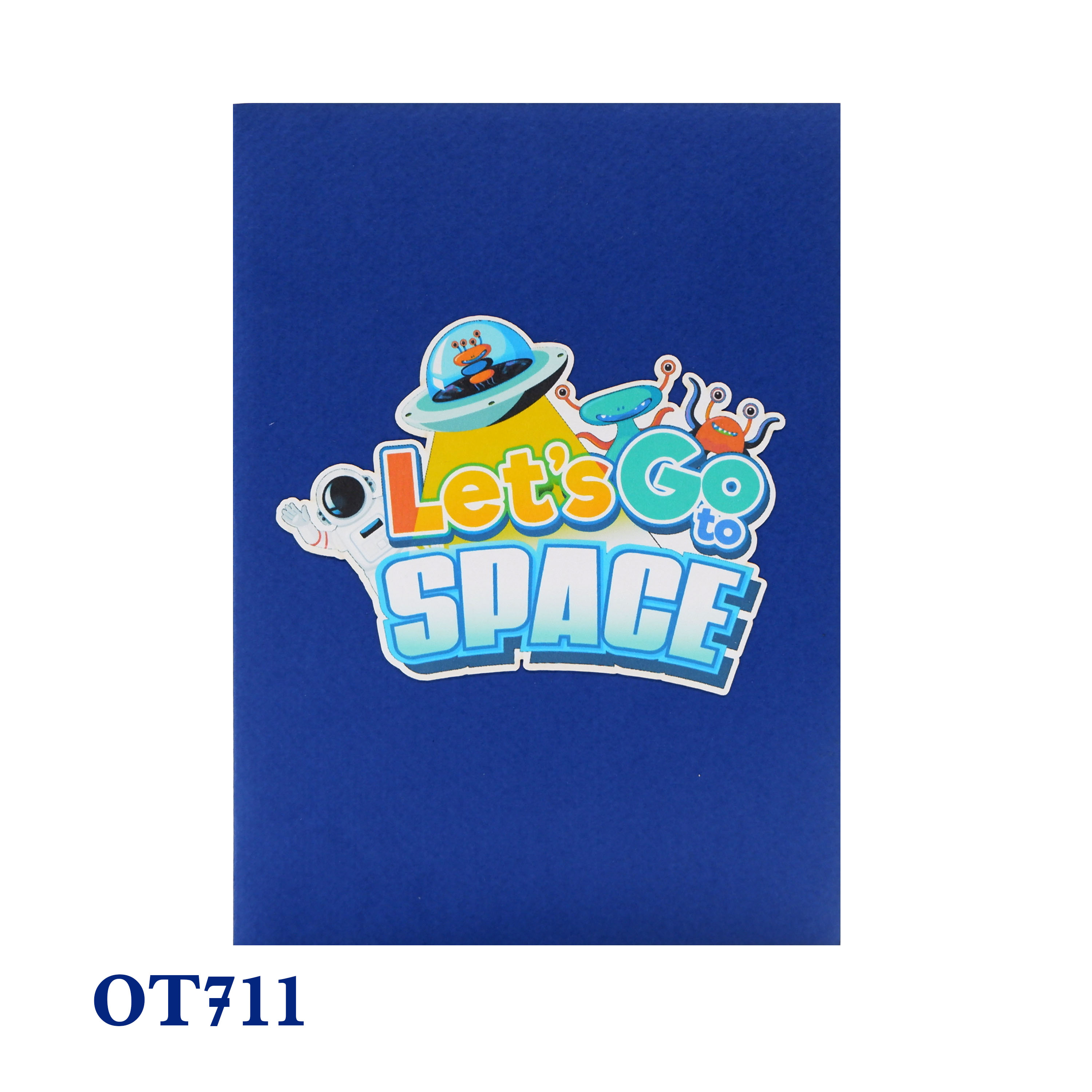 Let's Go Space Pop Up Card