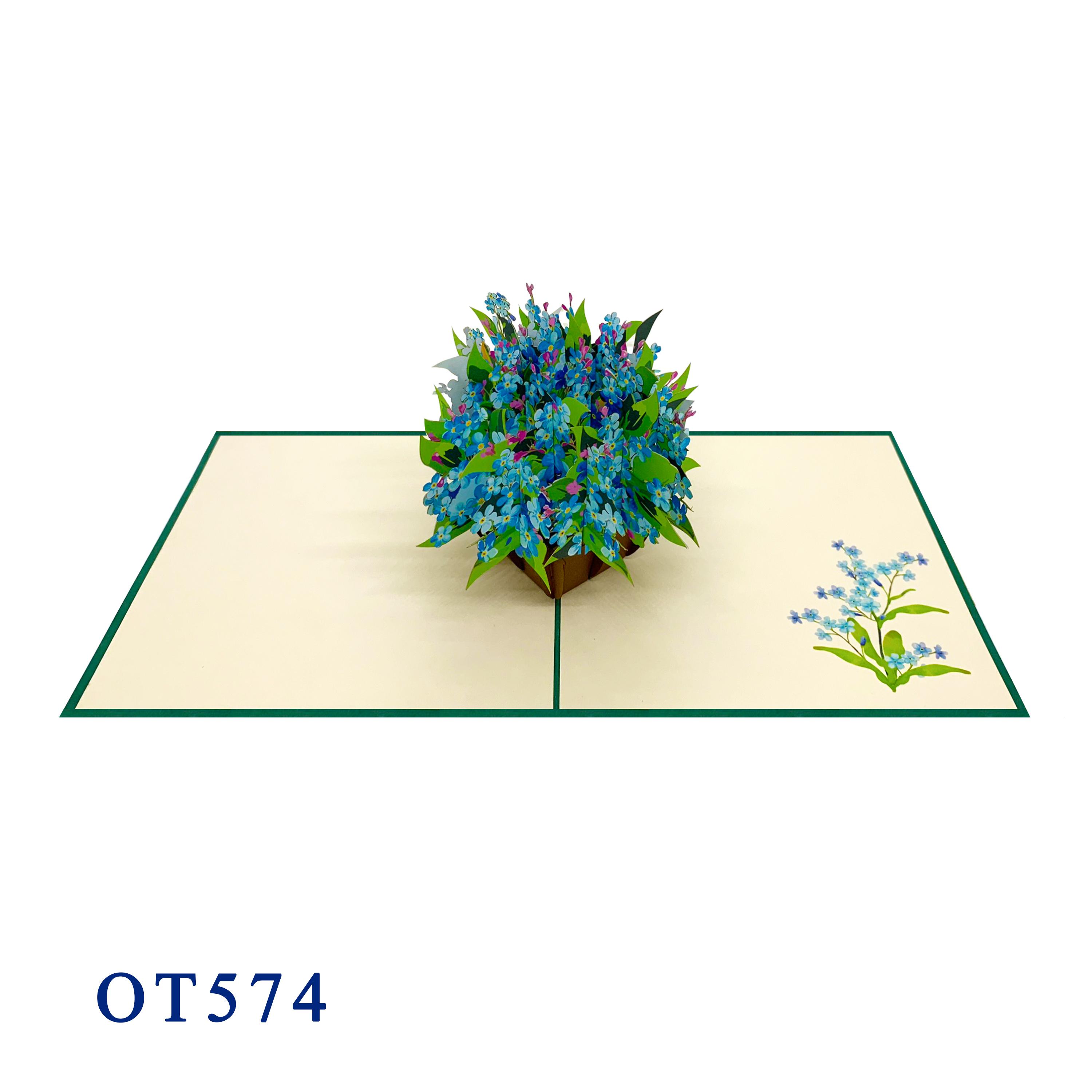 Forget Me Not Flowers Pop Up Card