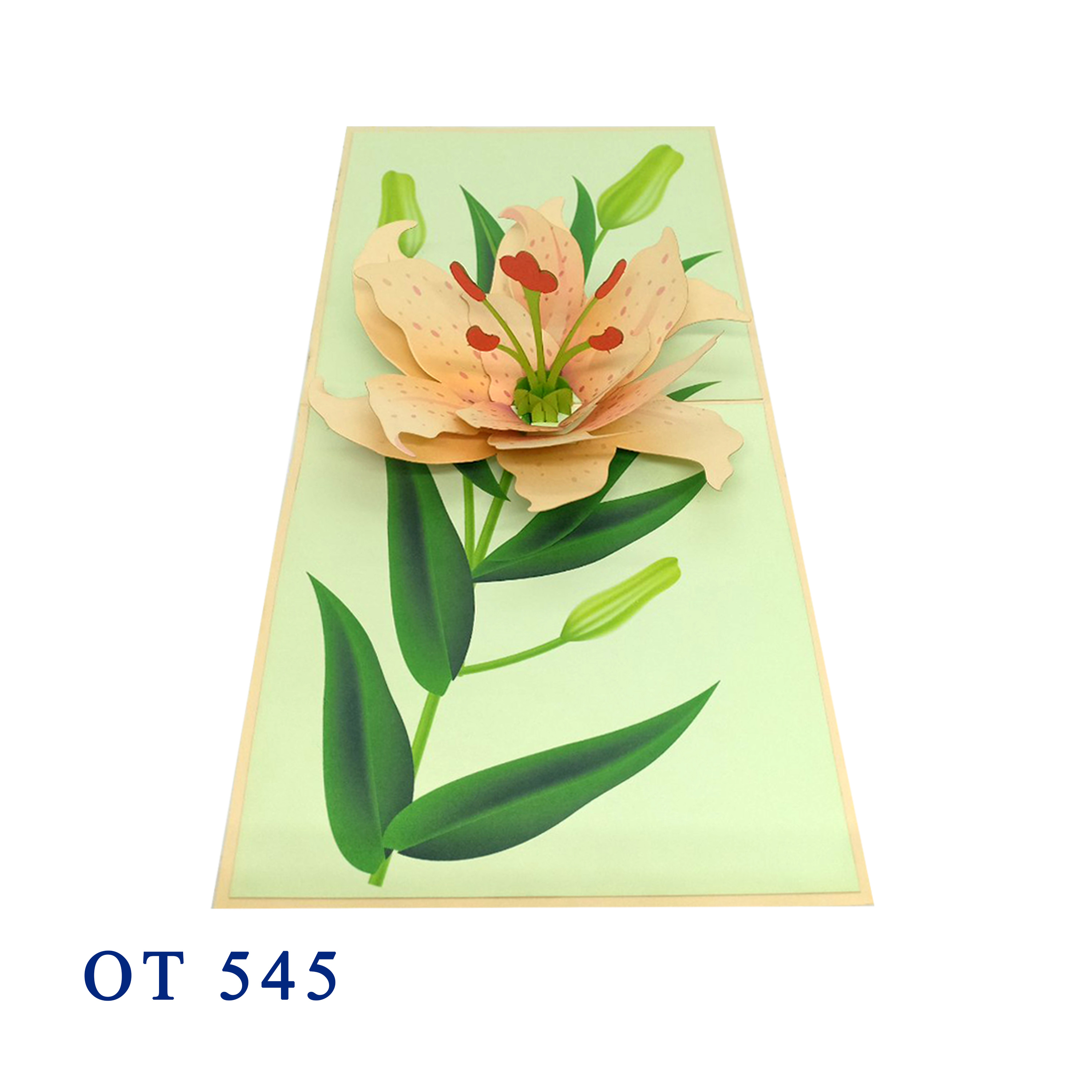 Beige Lily Pop Up Card