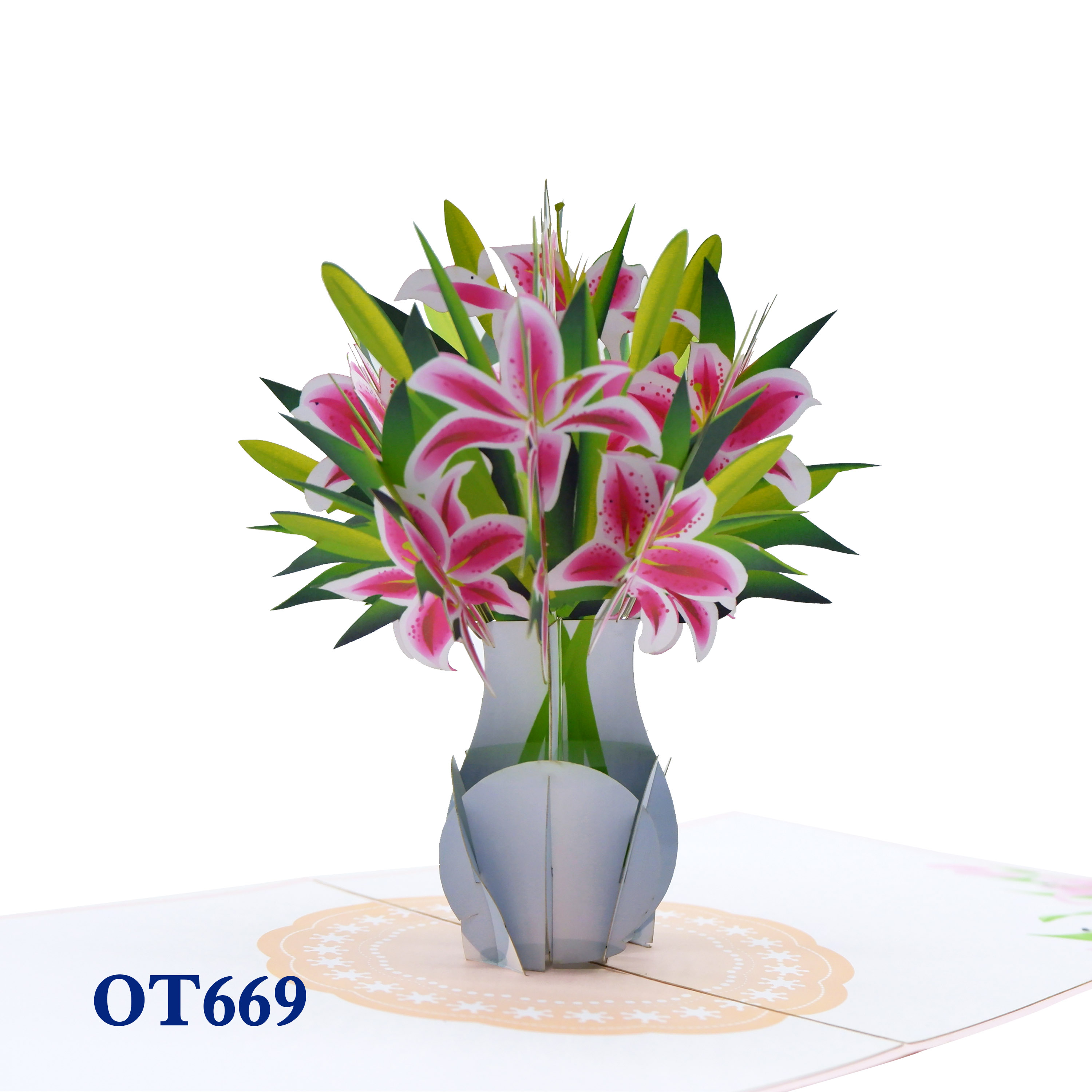 Lily Vase Pop Up Card