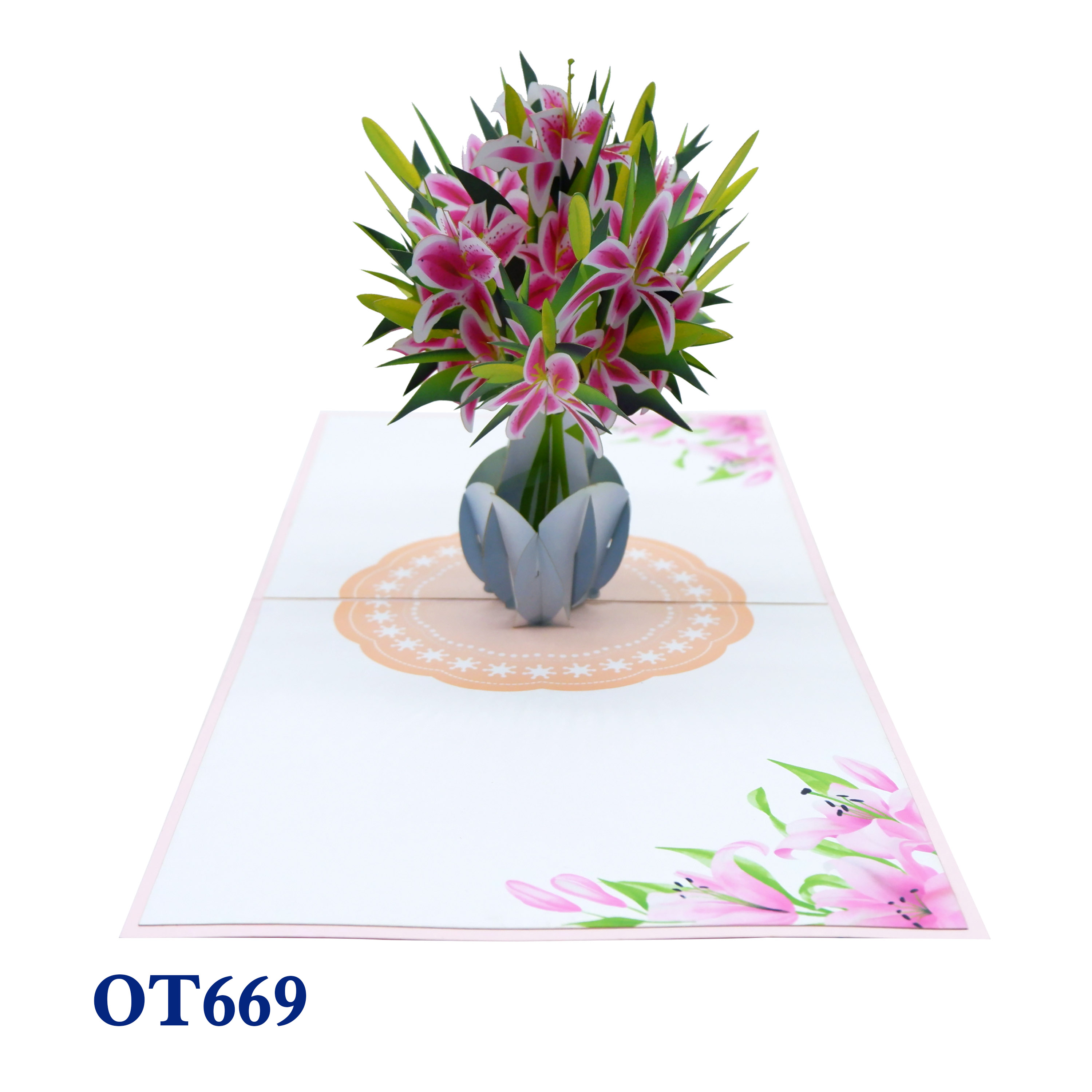 Lily Vase Pop Up Card