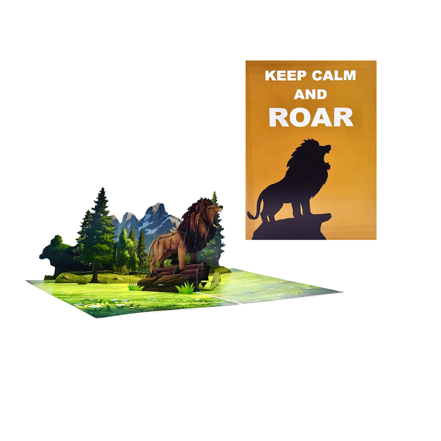 Keep Calm and Roar Pop-up Card