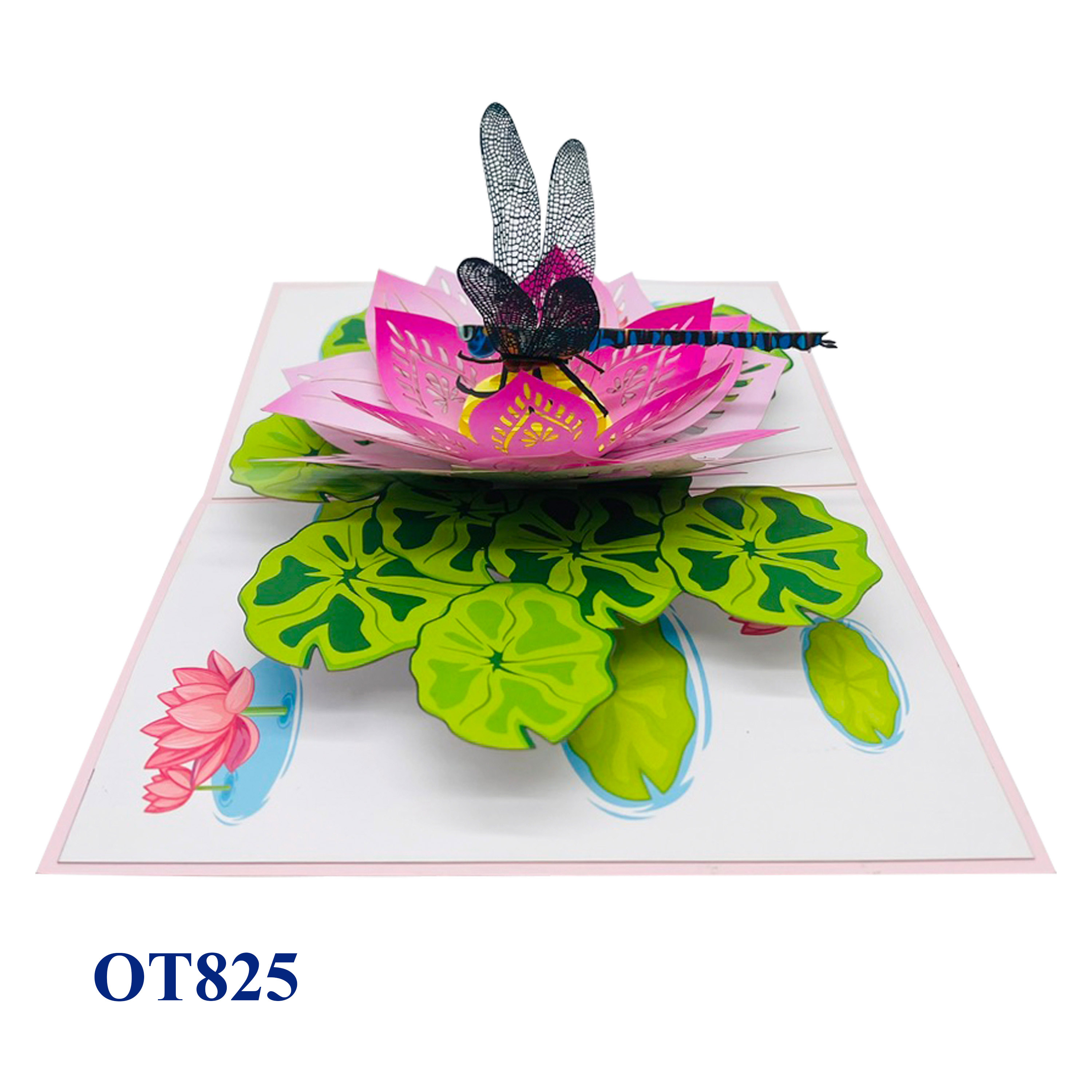 Lotus Dragonfly Pop Up Card