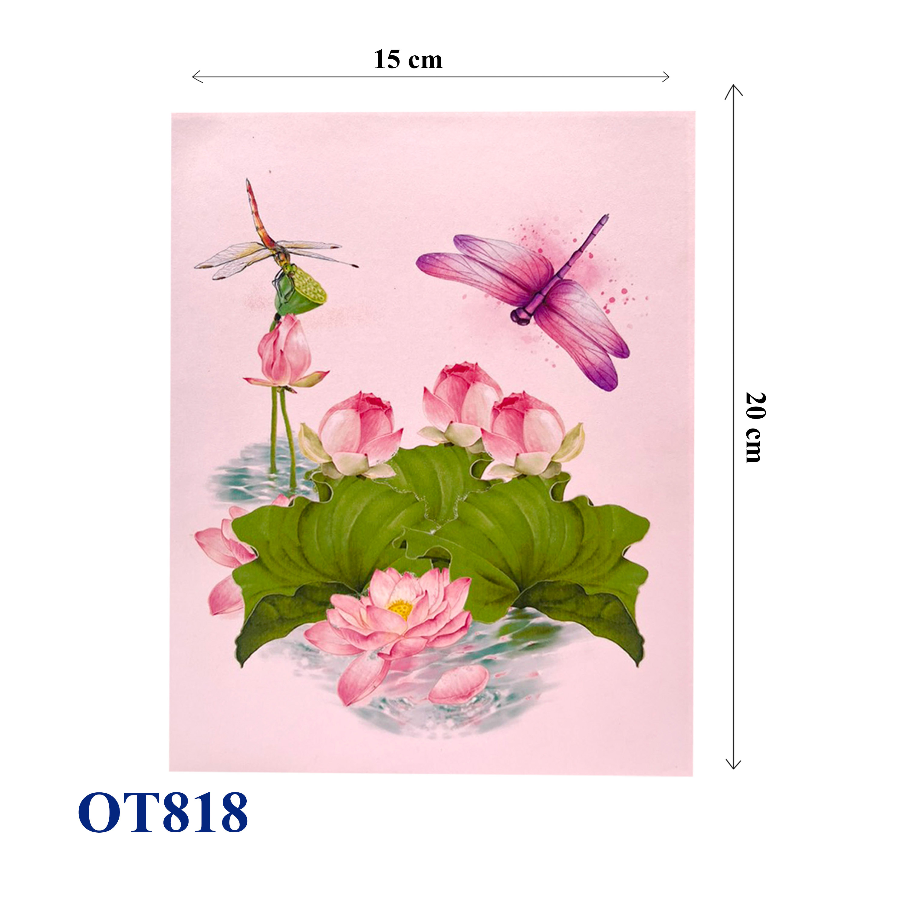 Lotus & Dragonfly Pop Up Card