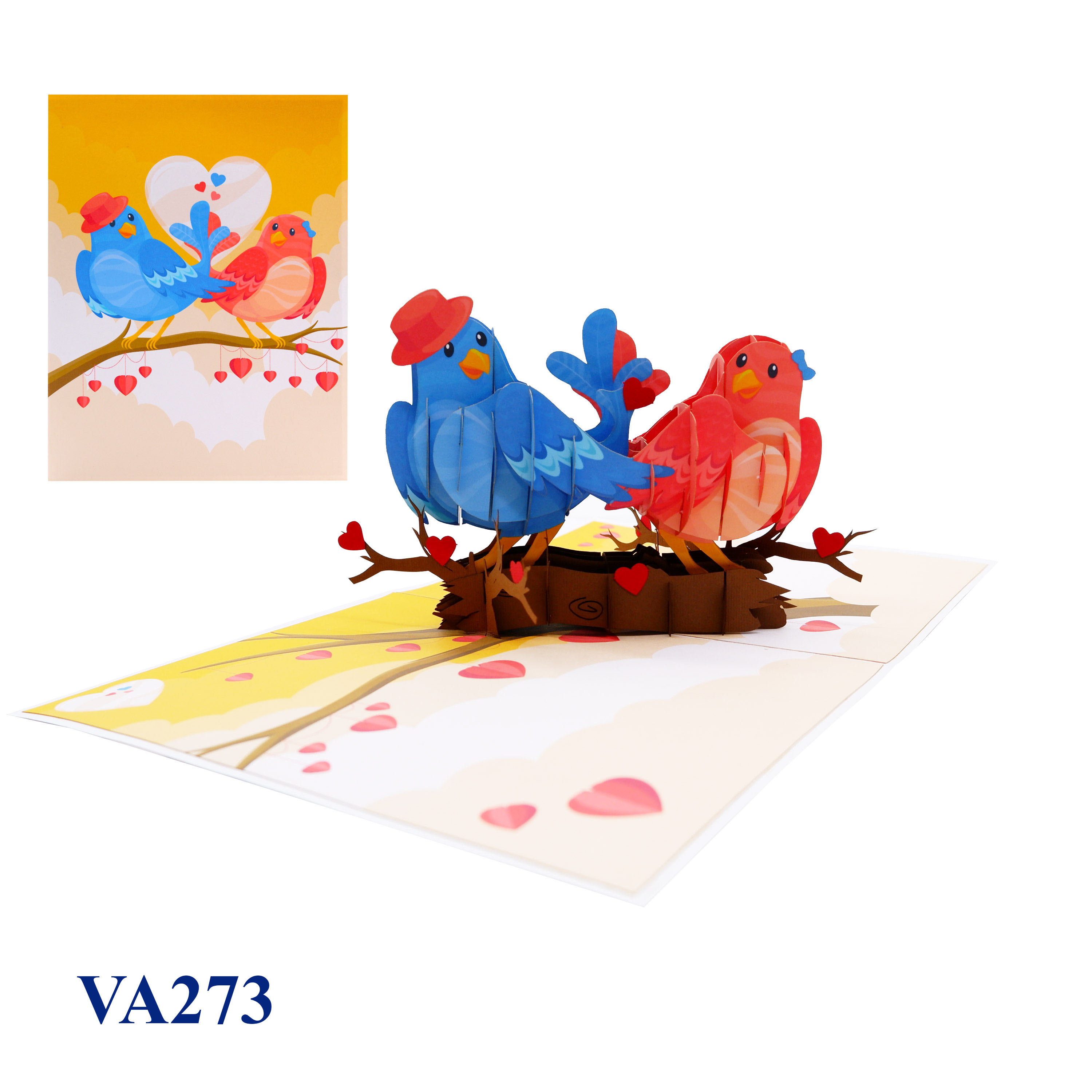 Love Birds Pop Up Card