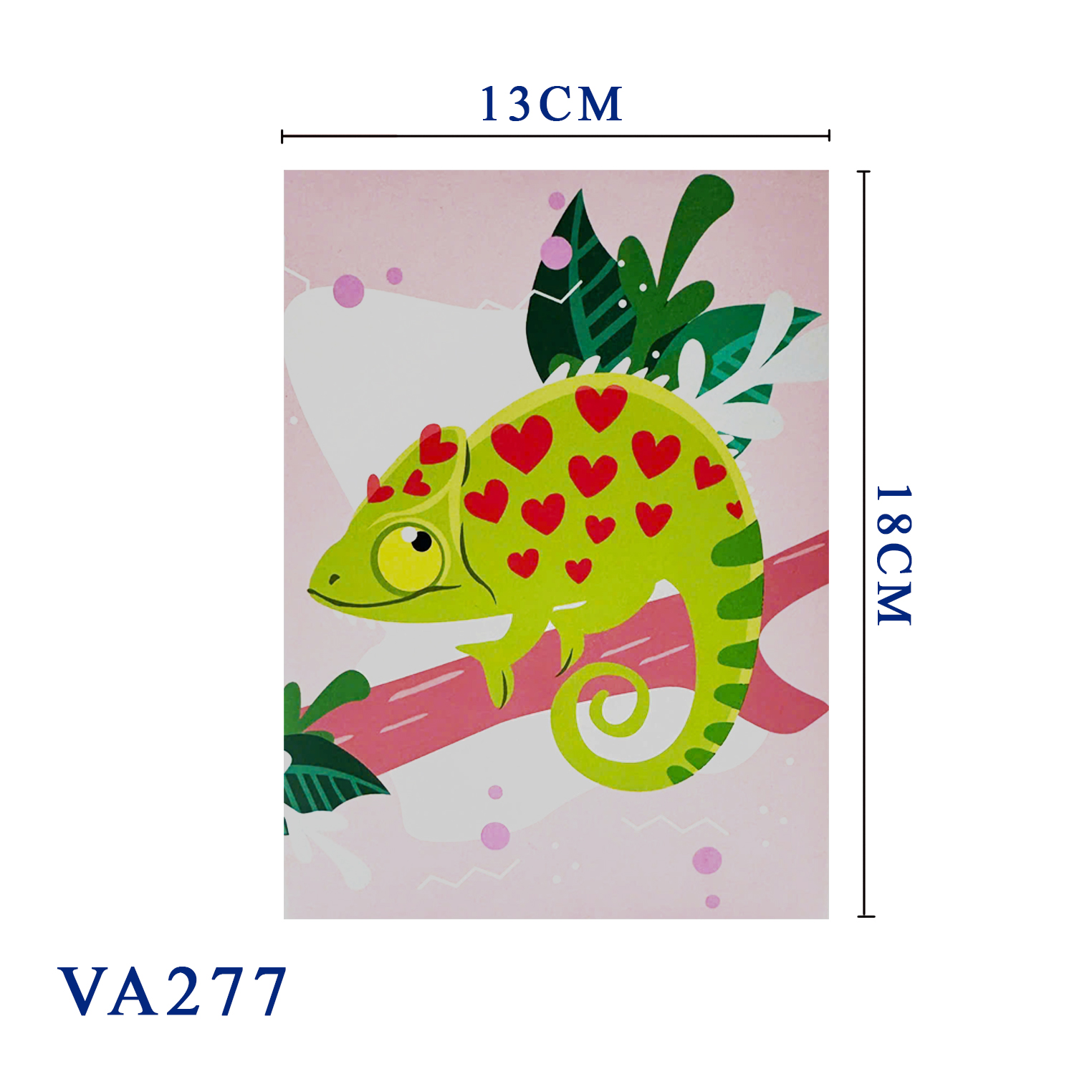 Love Heart Chameleon Pop Up Card