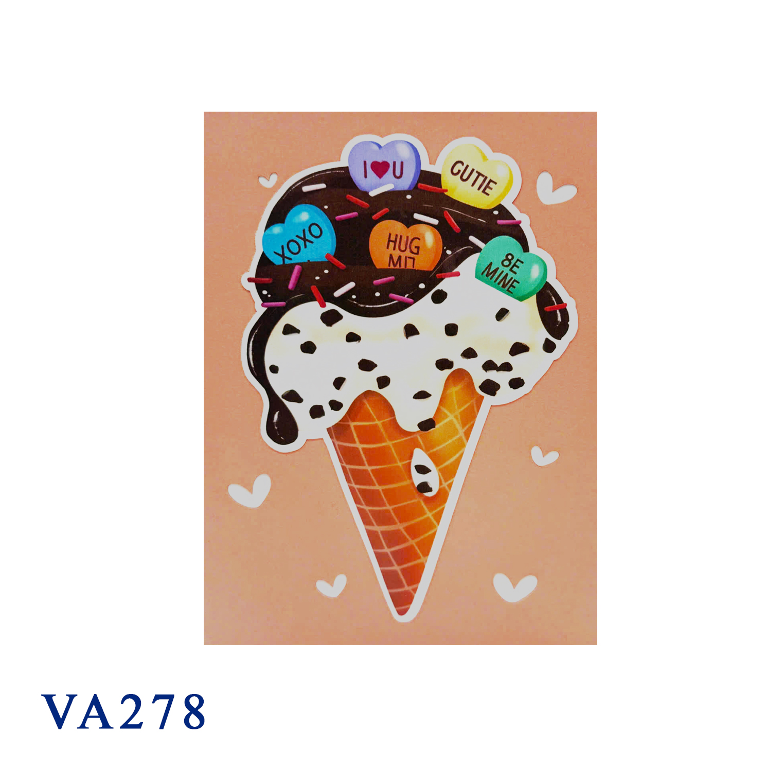 Love Heart Icecream Pop Up Card