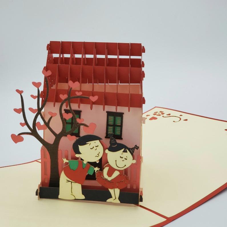 Happy House Pop Up Card