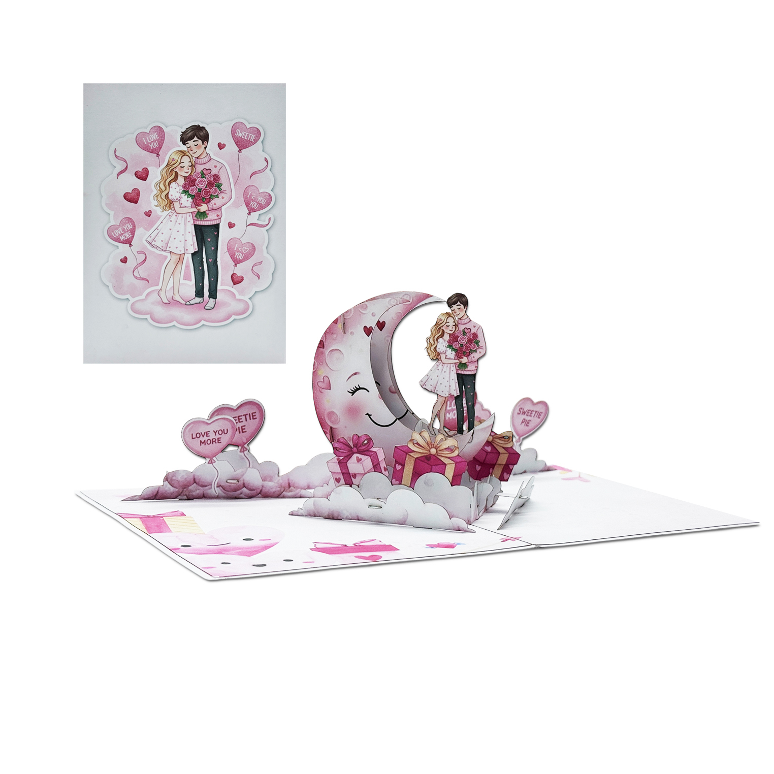 Love Moon Pop-up Card