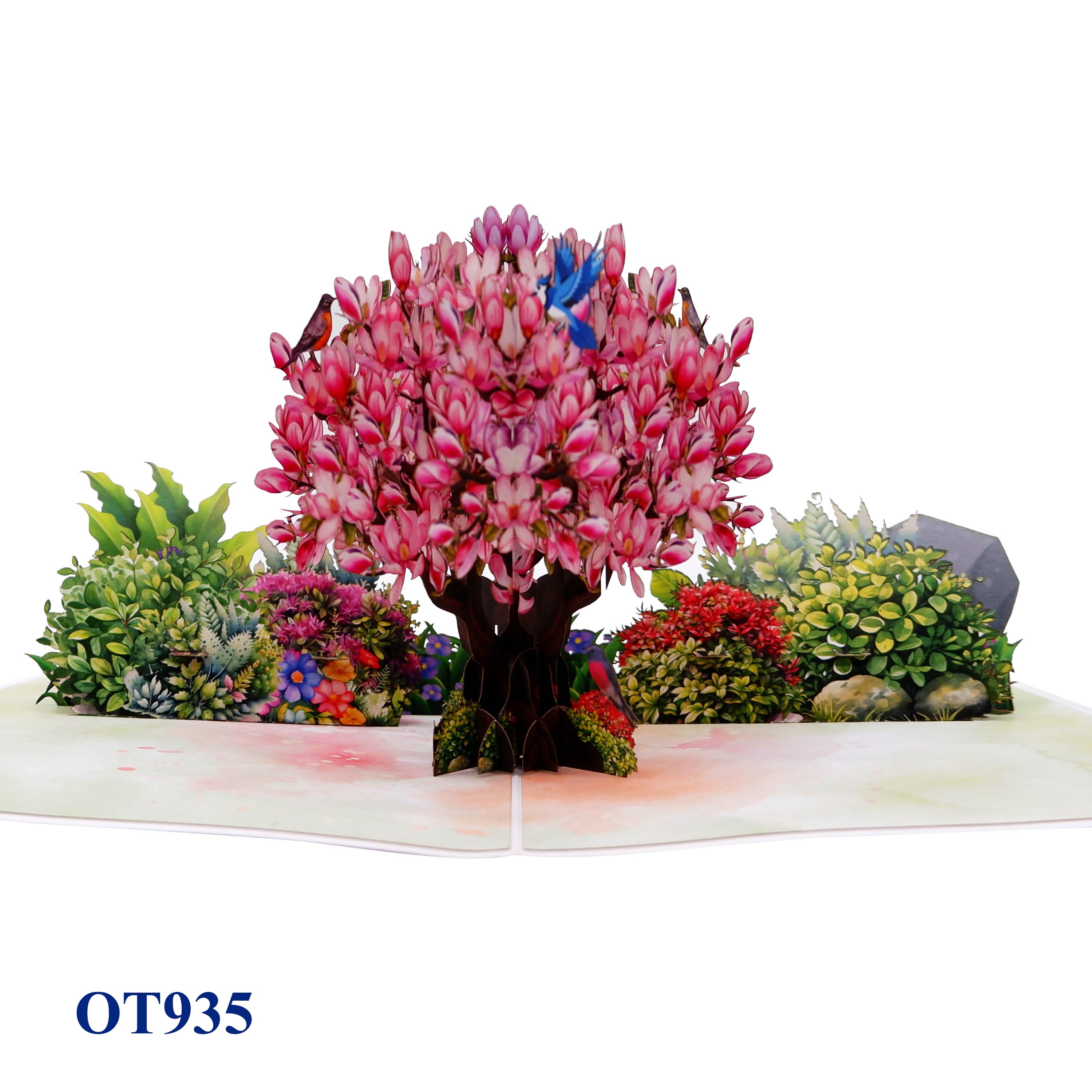 Magnolia Tree Pop Up Card