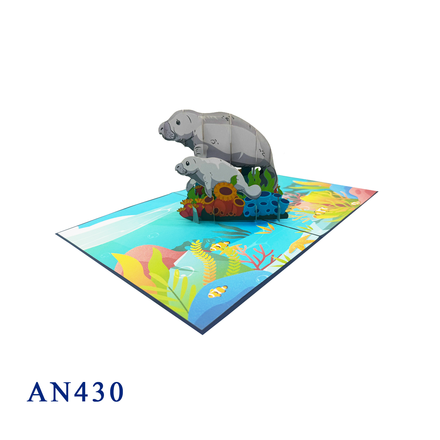 Manatee Pop Up Card